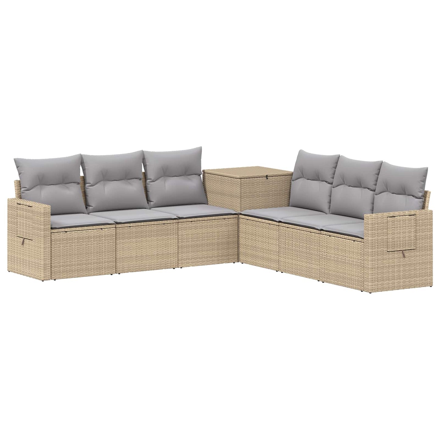 vidaXL Σετ Καναπέ 7 τμχ. Μπέζ και Ανοιχτό Γκρι 234 x 234 x 85 εκ