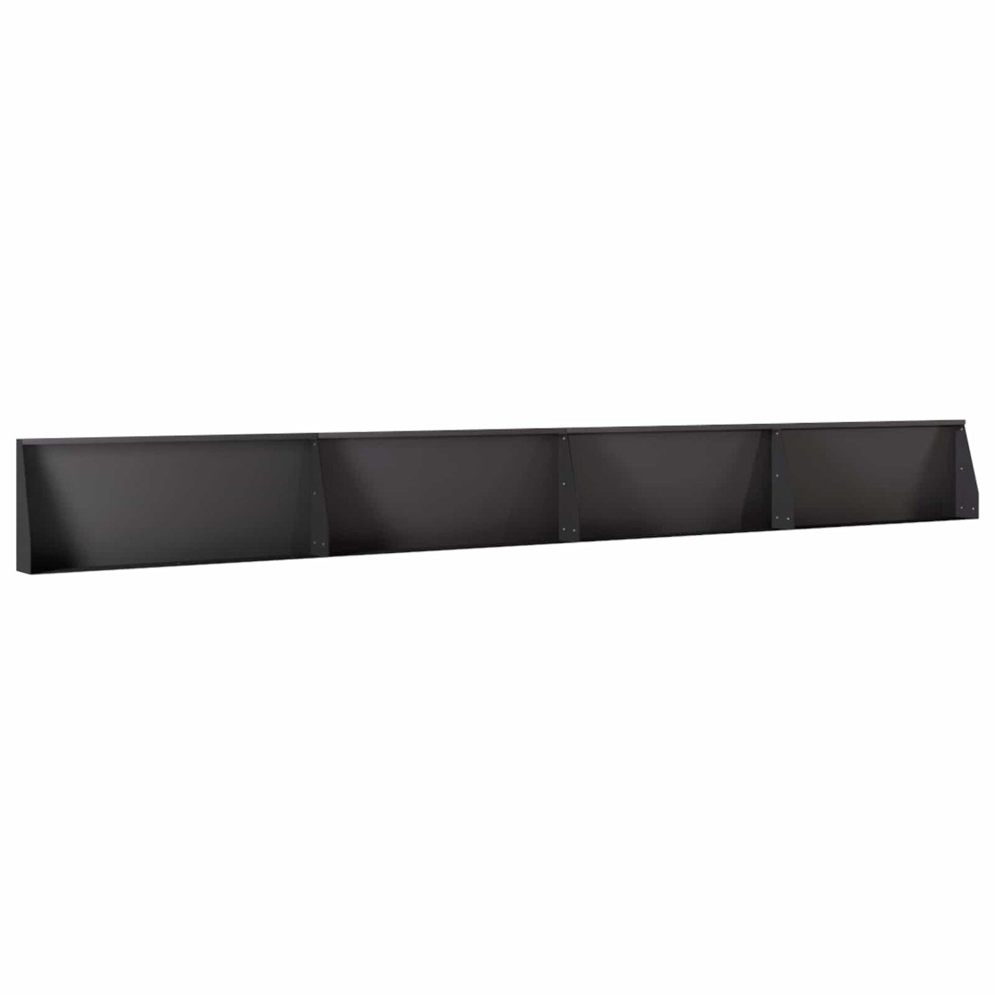 vidaXL Τοίχος Στήριξης 4 τμχ. 100 x 12 x 30 εκ Ατσάλι Μαύρο