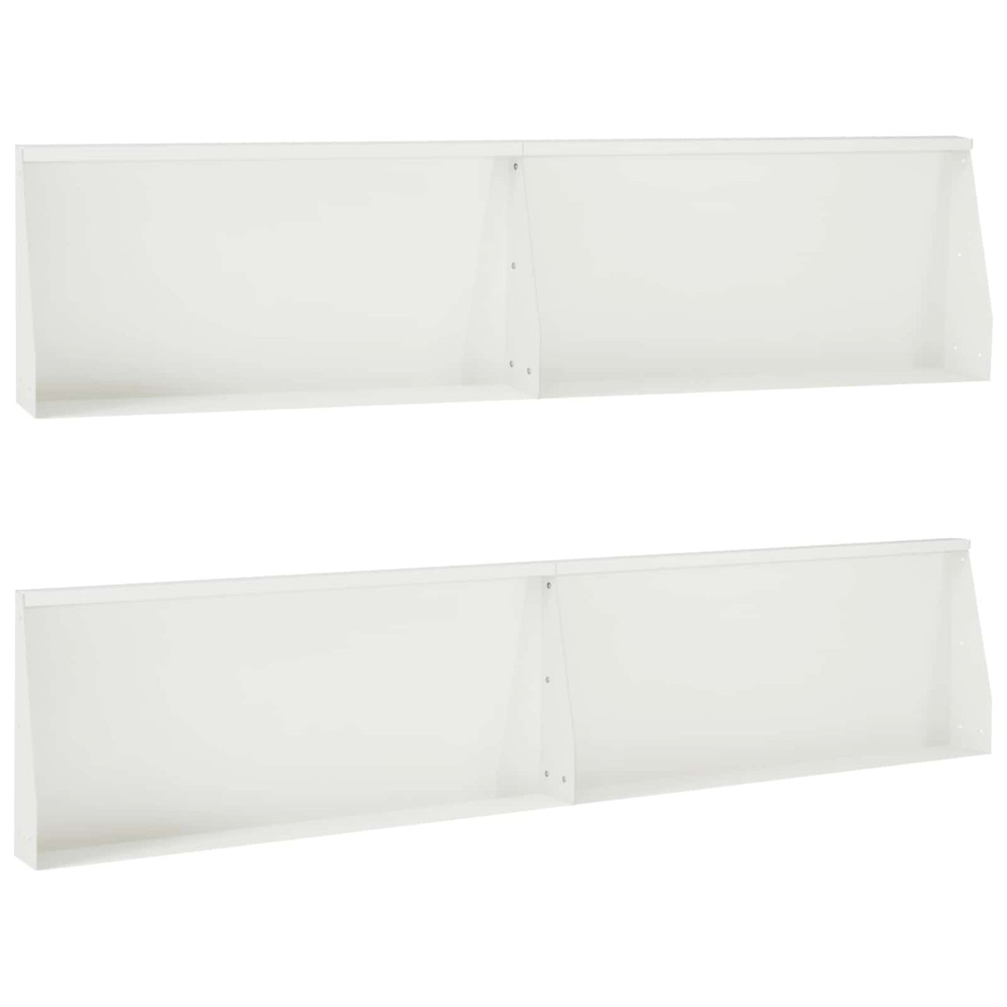 vidaXL Τοίχος Στήριξης 4 τμχ. 100 x 12 x 30 εκ Ατσάλι Λευκό