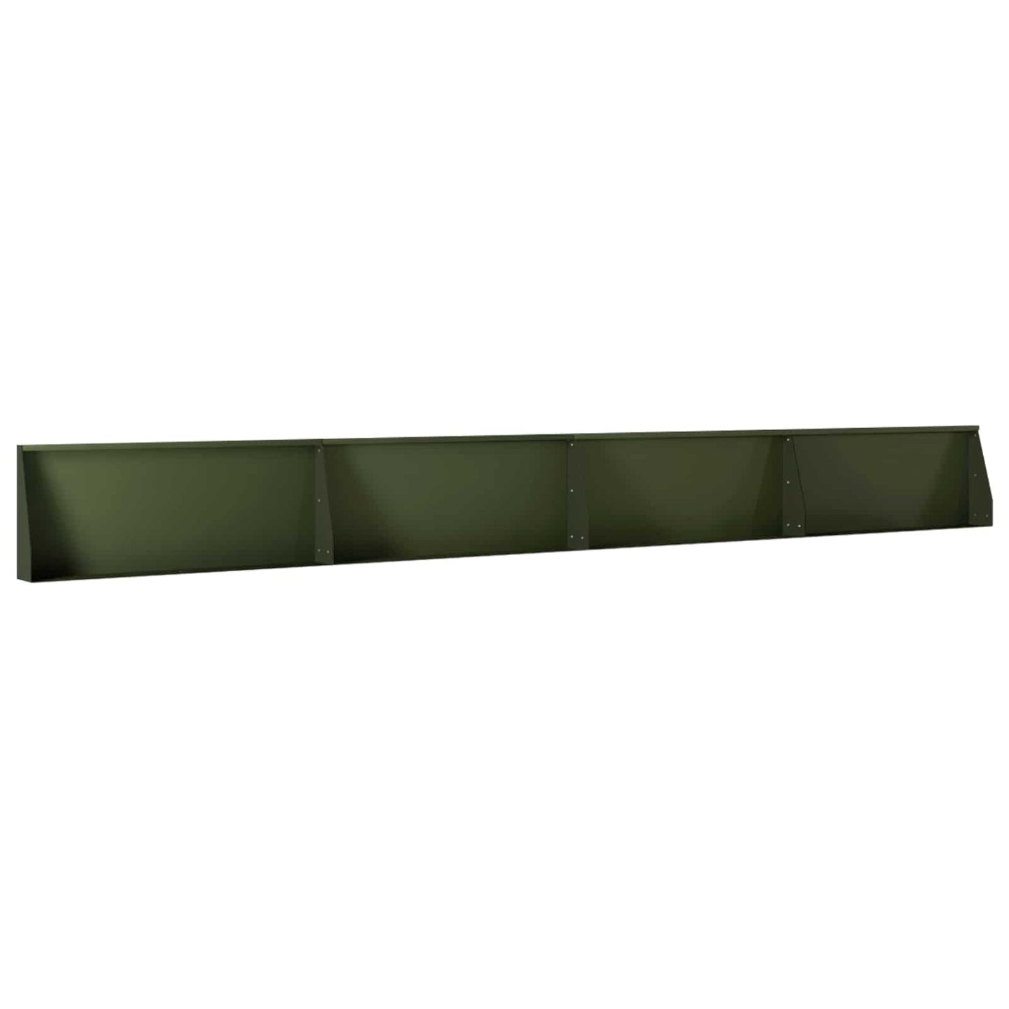 vidaXL Τοίχος Στήριξης 4 τμχ. 100 x 12 x 30 εκ Ατσάλι Λαδί