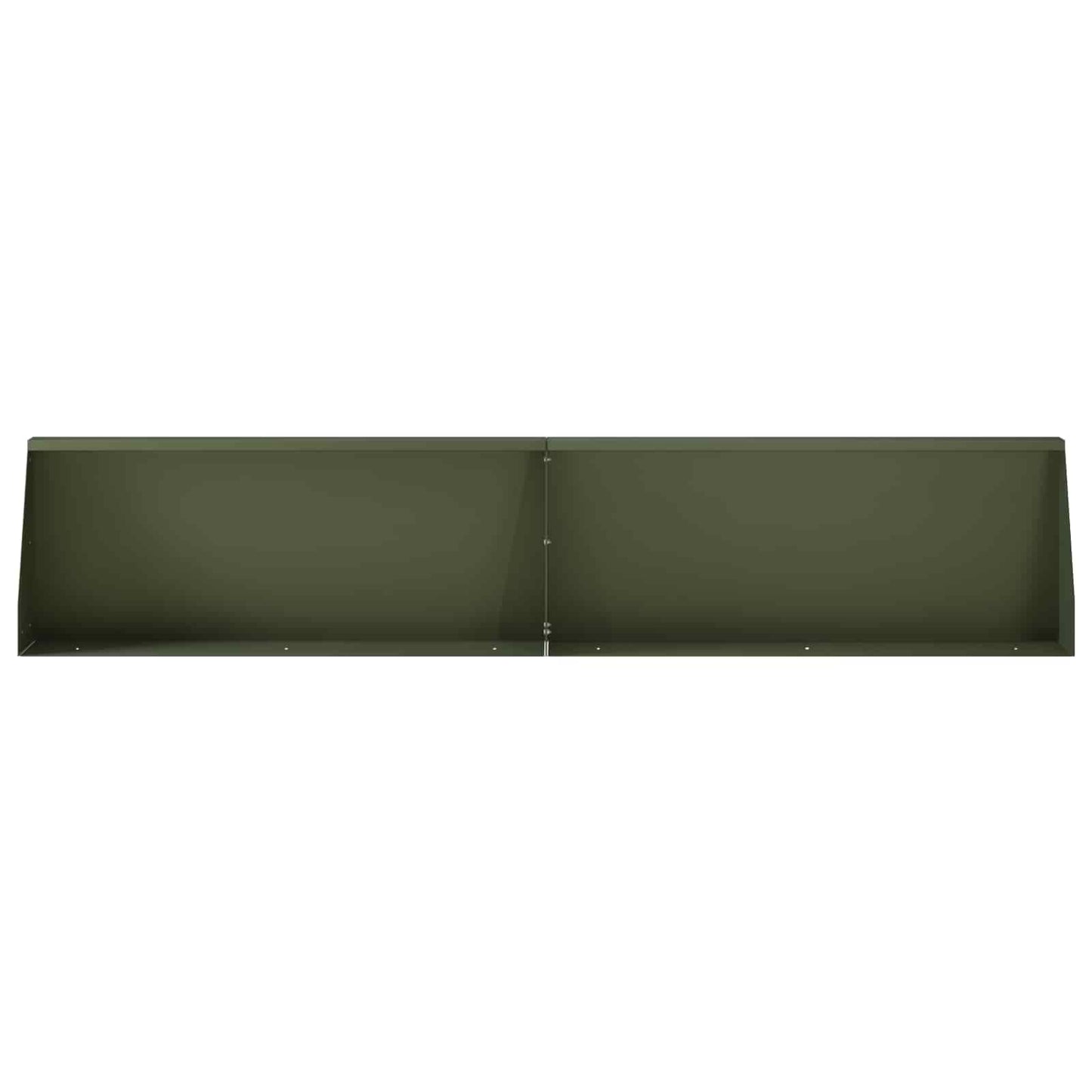 vidaXL Τοίχος Στήριξης 4 τμχ. 100 x 12 x 30 εκ Ατσάλι Λαδί