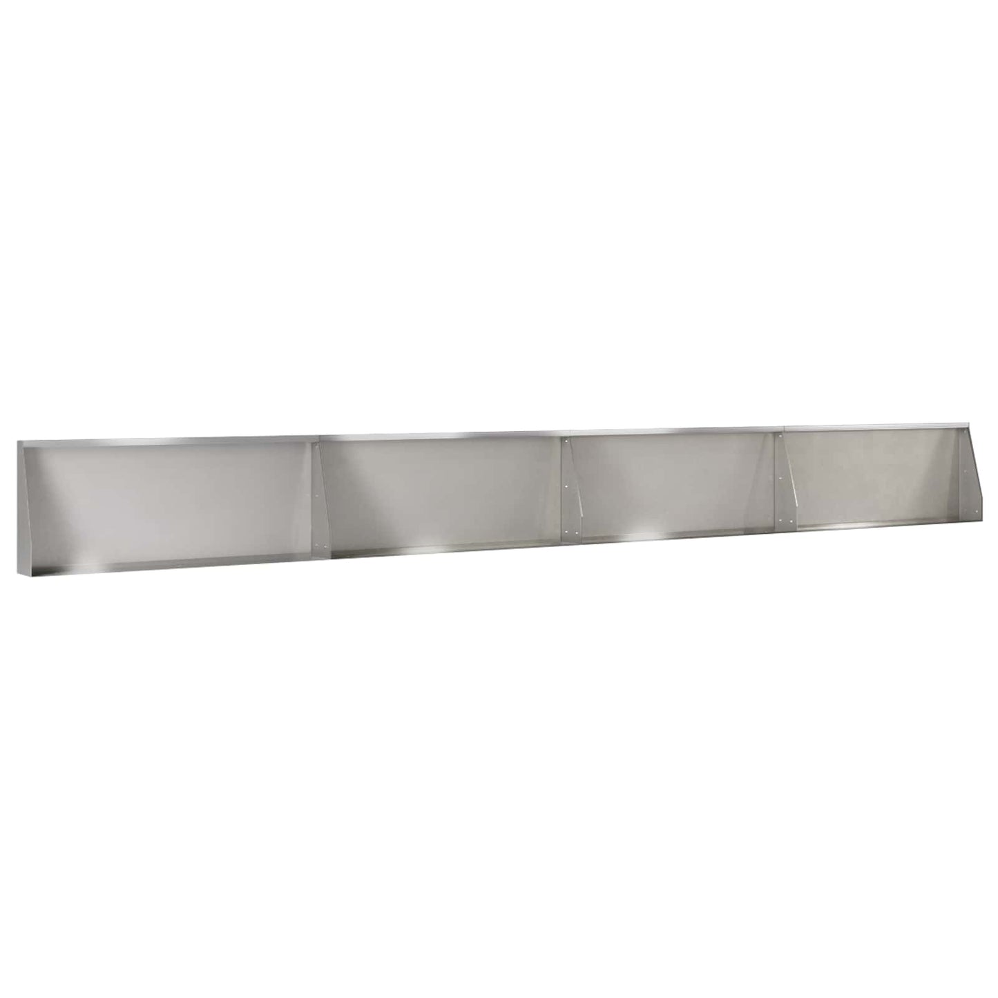 vidaXL Τοίχος Στήριξης 4 τμχ. 100 x 12 x 40 εκ Ανοξείδωτο Ατσάλι Ασημί