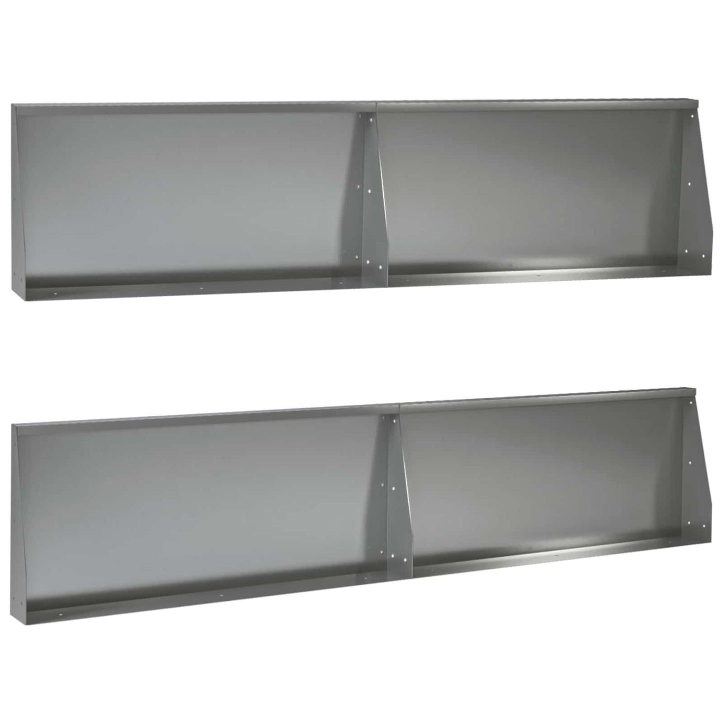 vidaXL Τοίχος Στήριξης 4 τμχ. 100 x 12 x 40 εκ Γαλβανισμένος Χάλυβας
