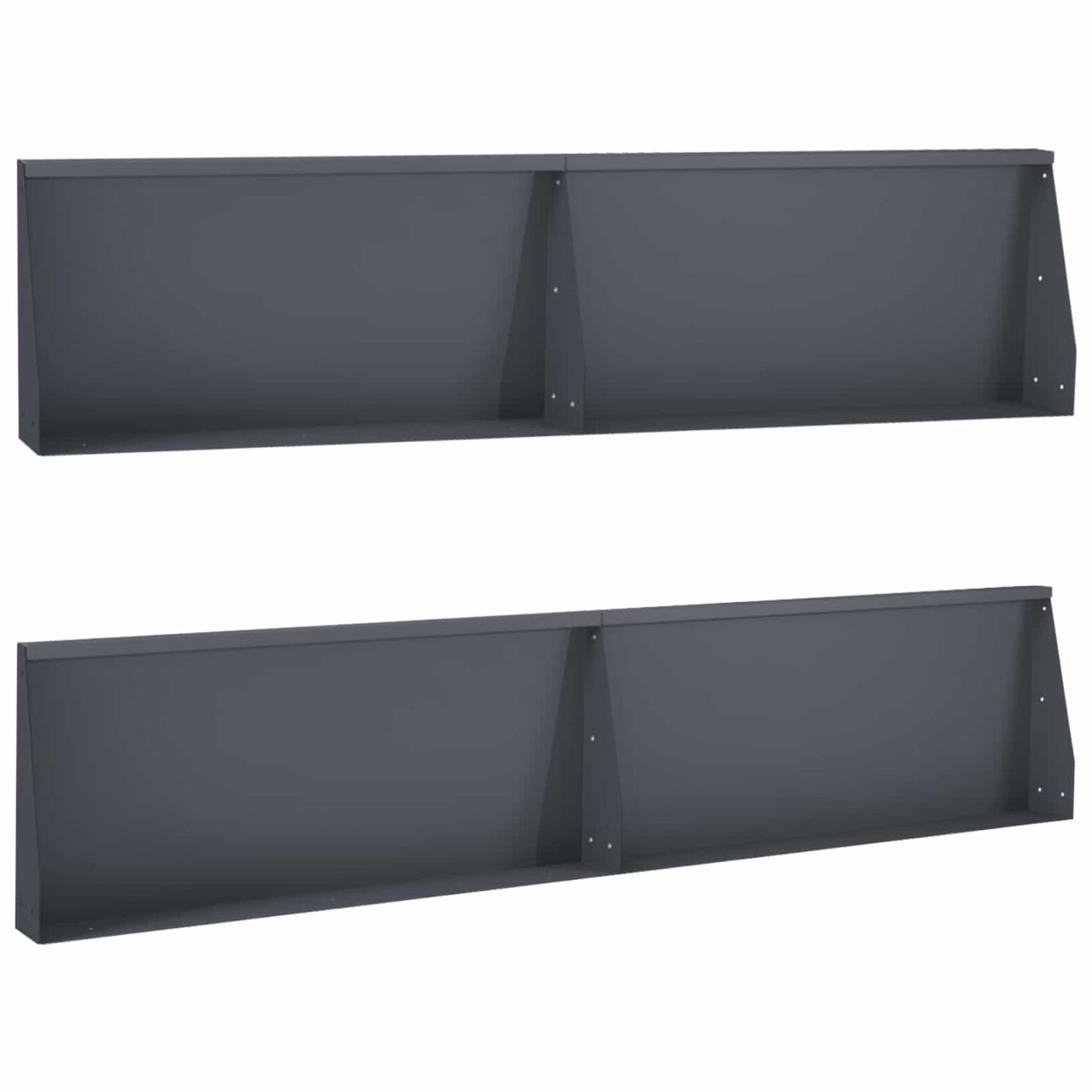 vidaXL Τοίχος Στήριξης 4 τμχ. 100 x 12 x 50 εκ Ατσάλι Ανθρακί
