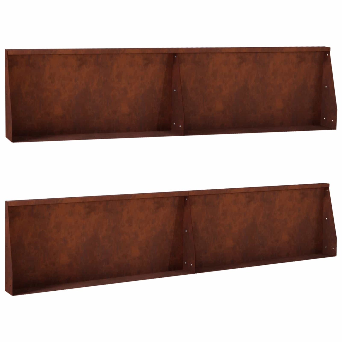 vidaXL Τοίχος Στήριξης 4 τμχ. 100 x 12 x 50 εκ Σκ rusty