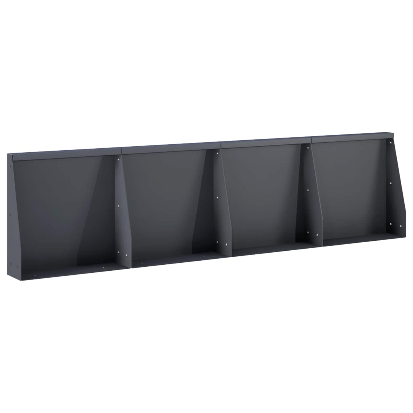 vidaXL Τοίχος Στήριξης 4 τμχ. 40 x 12 x 30 εκ. Ατσάλι Ανθρακί