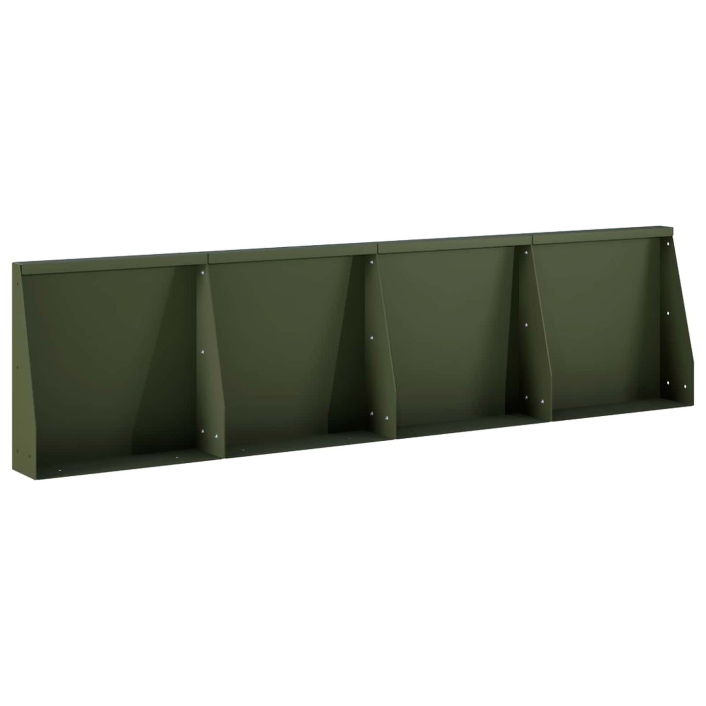 vidaXL Τοίχος Στήριξης 4 τμχ. 40 x 12 x 50 εκ. Ατσάλι Λαδί