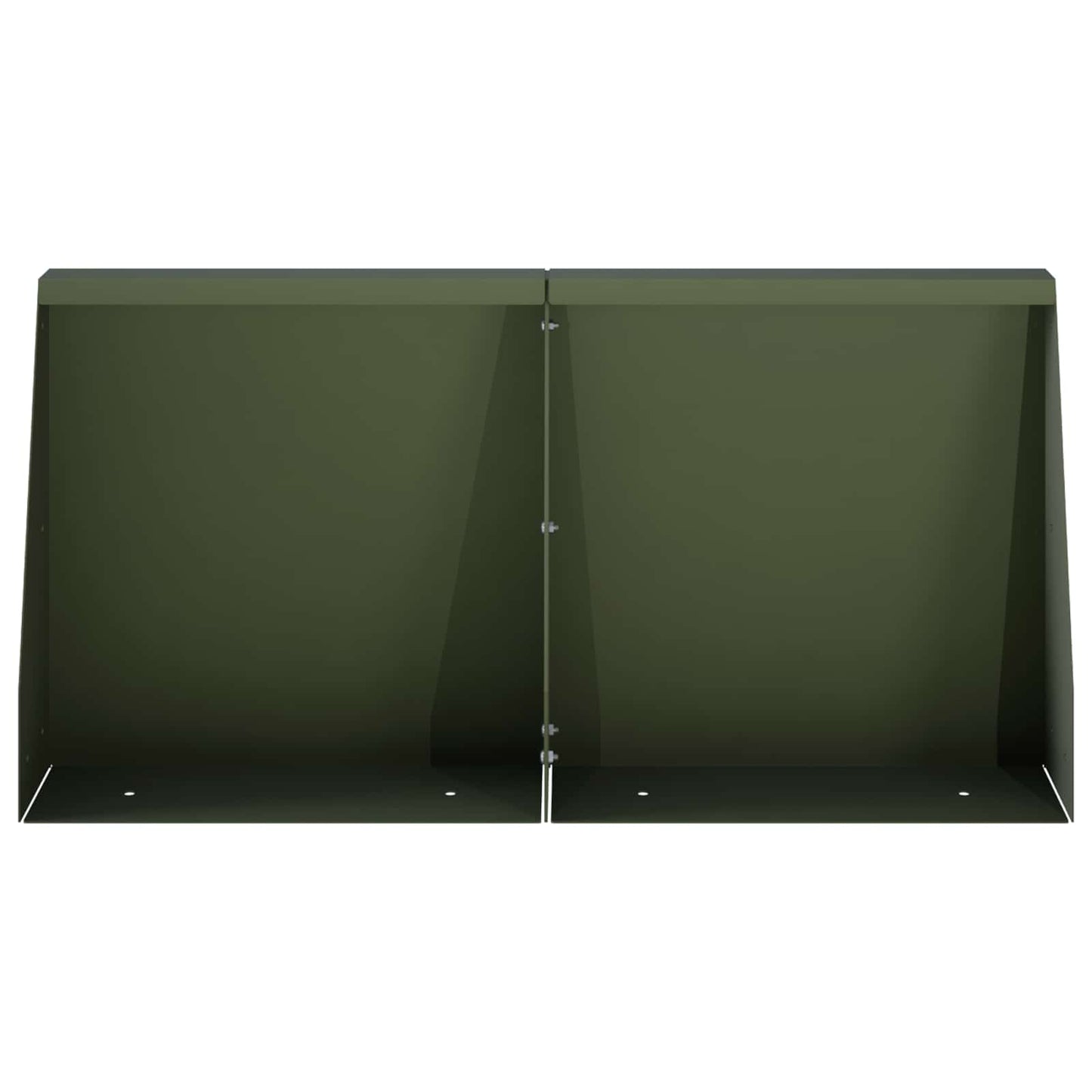 vidaXL Τοίχος Στήριξης 4 τμχ. 40 x 12 x 50 εκ. Ατσάλι Λαδί