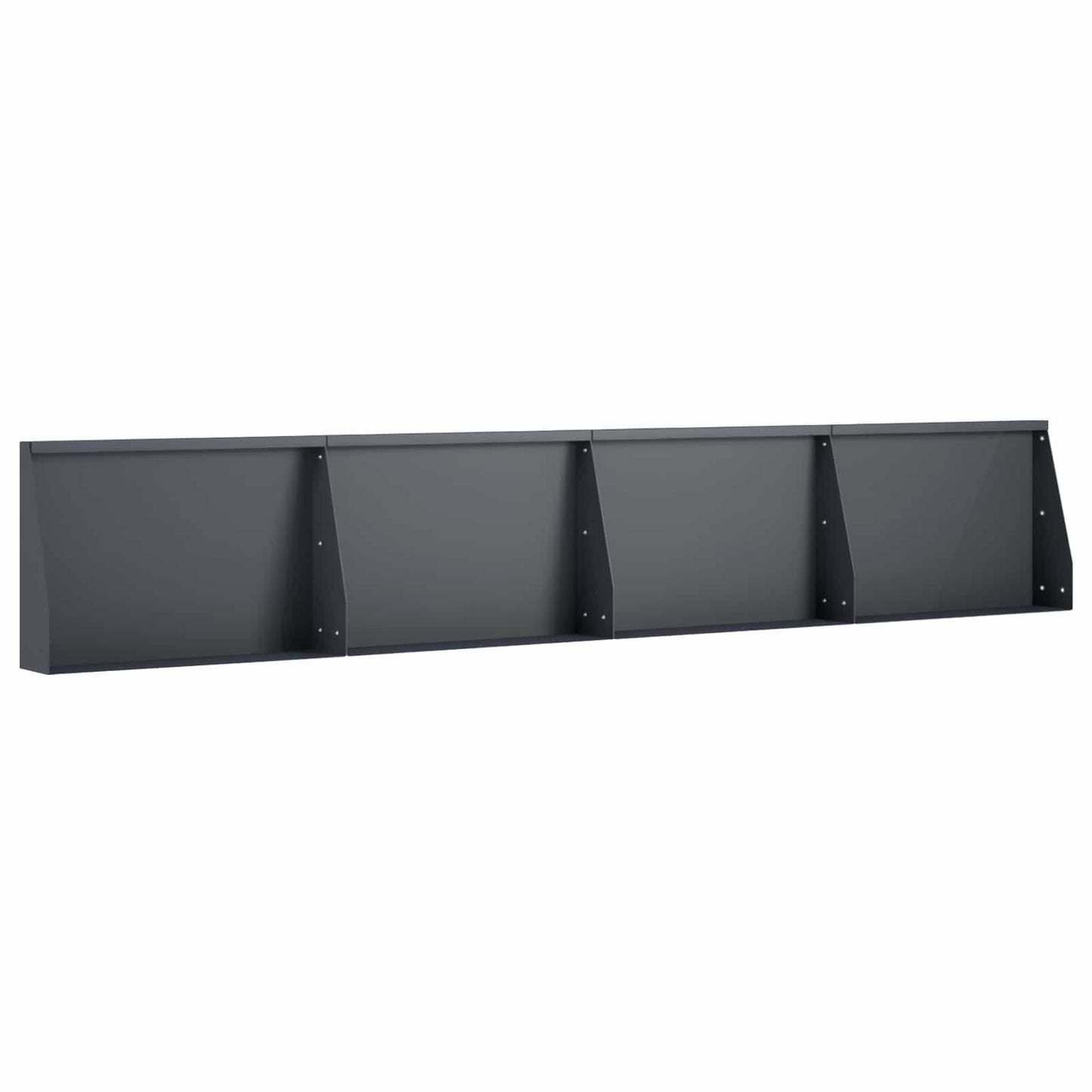 vidaXL Τοίχος Στήριξης 4 τμχ. 60 x 12 x 30 εκ Ατσάλι Ανθρακί