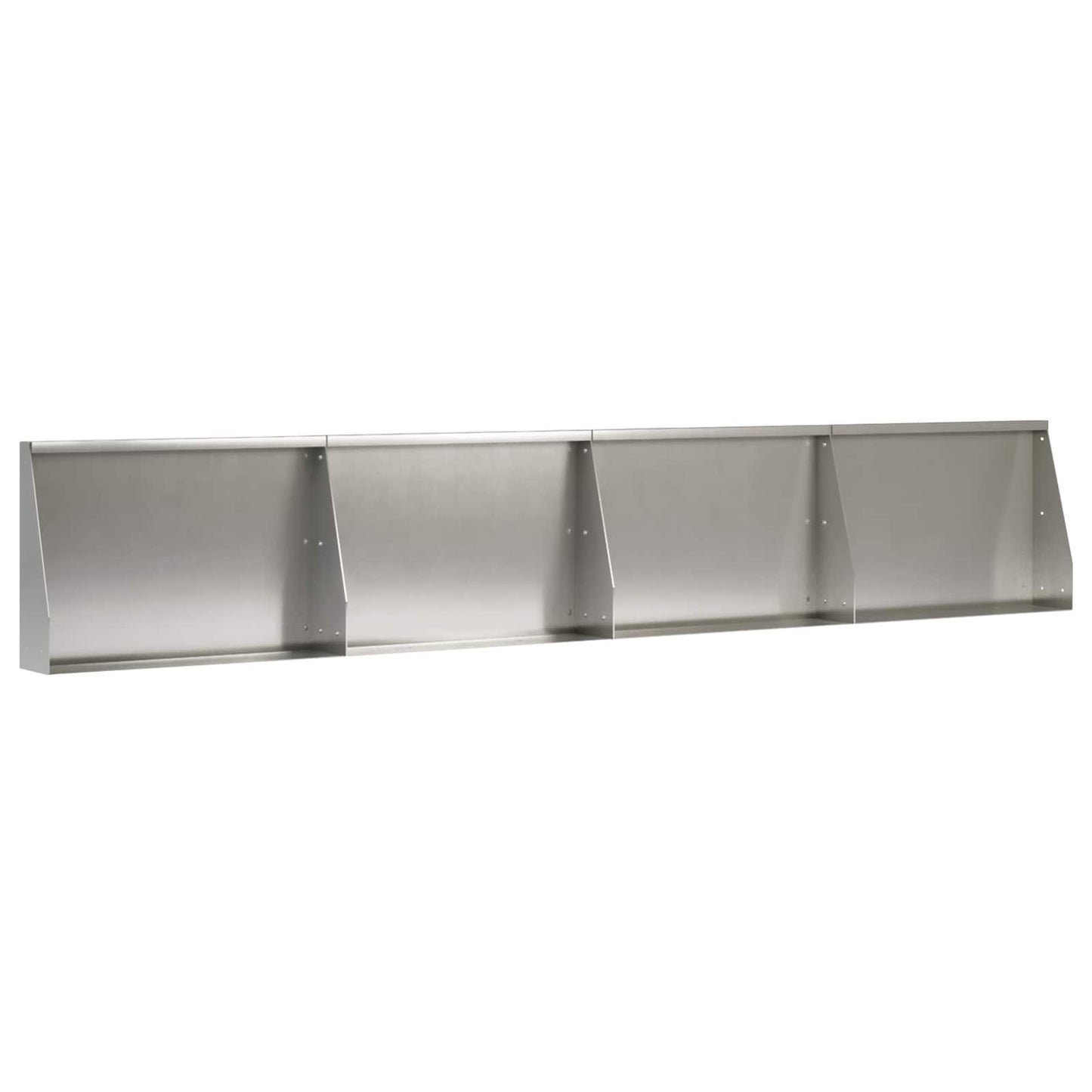 vidaXL Τοίχος Στήριξης 4 τμχ. 60 x 12 x 30 εκ Ανοξείδωτο Ατσάλι Ασημί
