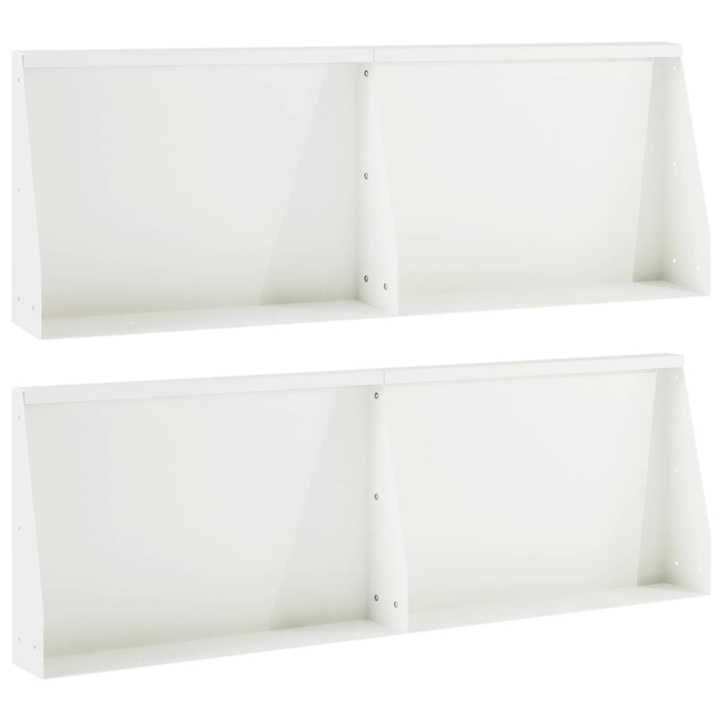 vidaXL Τοίχος Στήριξης 4 τμχ. 60 x 12 x 40 cm Ατσάλι Λευκό