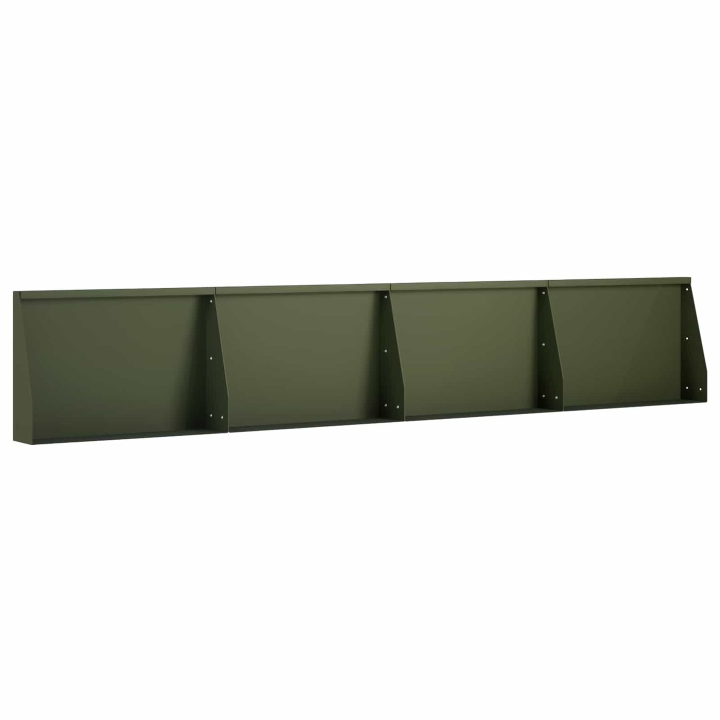 vidaXL Τοίχος Στήριξης 4 τμχ. 60 x 12 x 40 cm Ατσάλι Λαδί