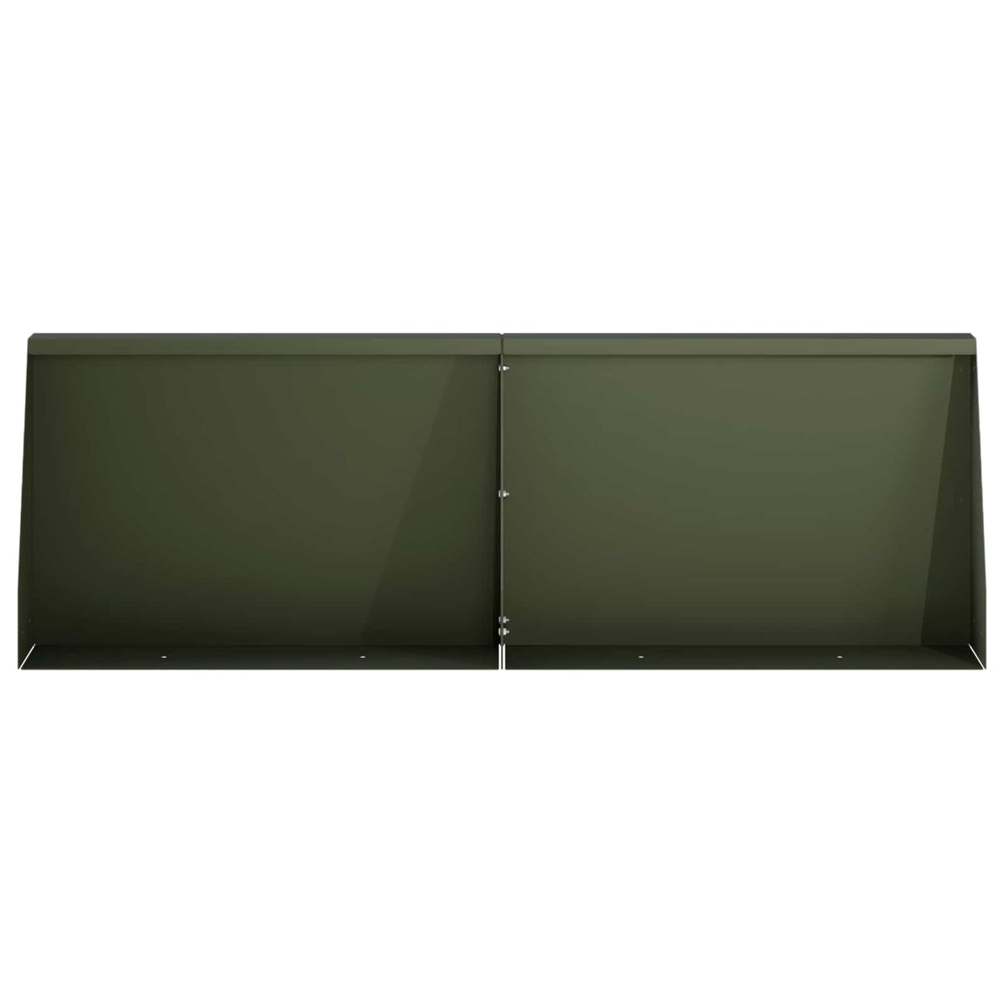 vidaXL Τοίχος Στήριξης 4 τμχ. 60 x 12 x 40 cm Ατσάλι Λαδί