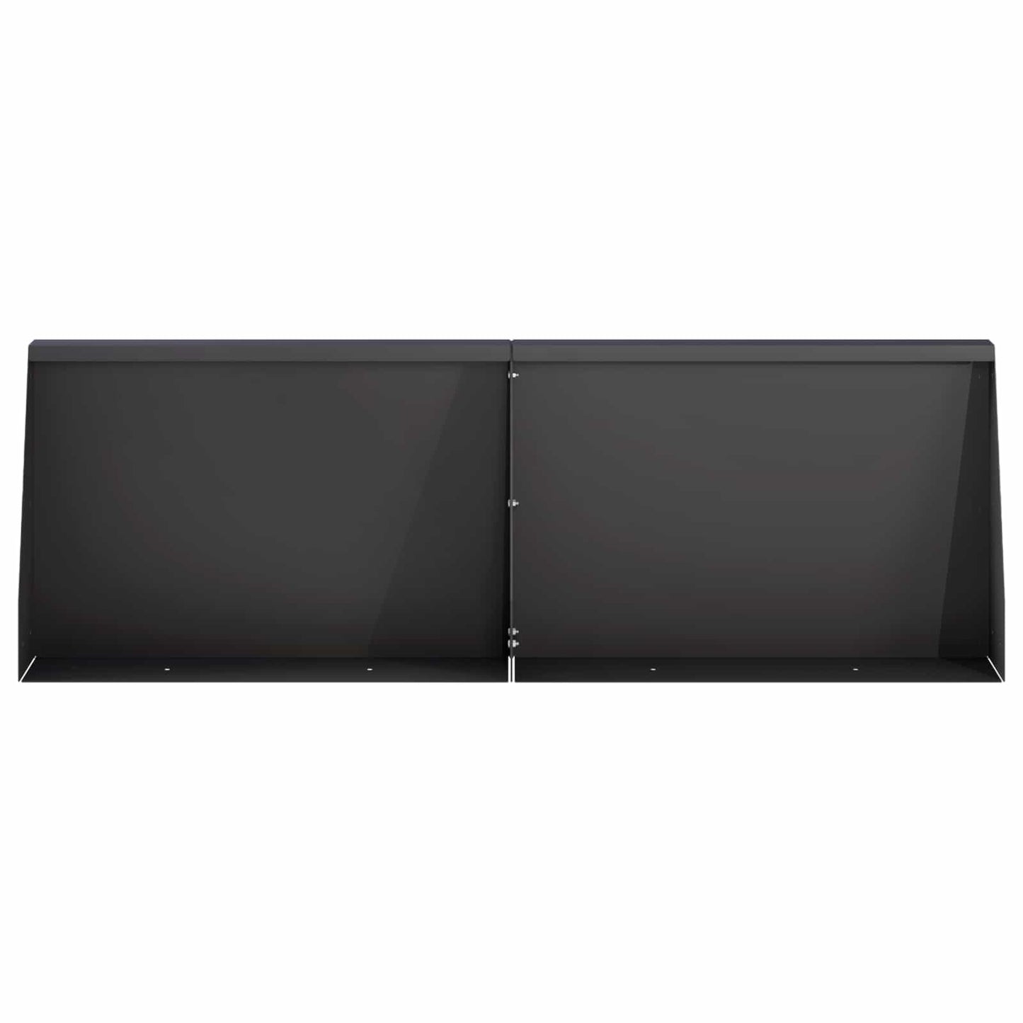 vidaXL Τοίχος Στήριξης 4 τμχ. 60 x 12 x 50 εκ. Ατσάλι Μαύρο