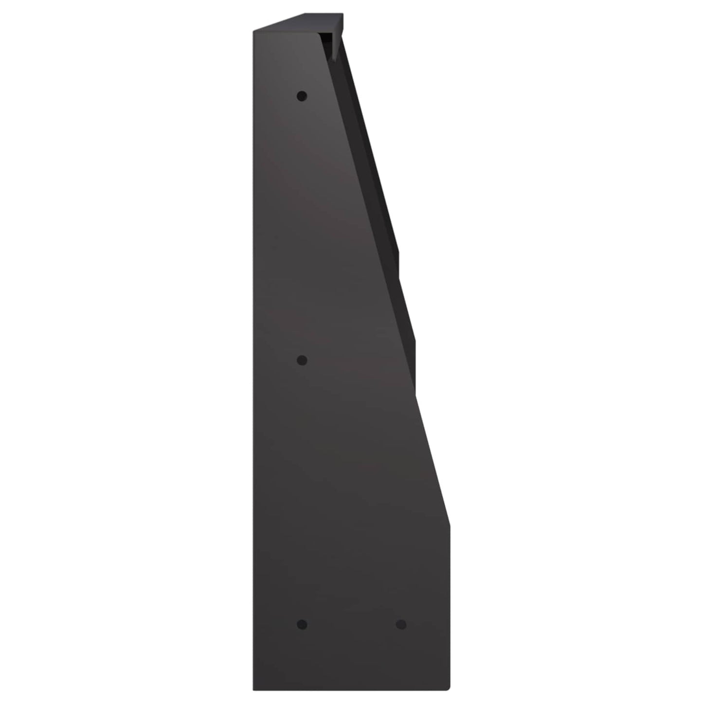 vidaXL Τοίχος Στήριξης 4 τμχ. 60 x 12 x 50 εκ. Ατσάλι Μαύρο