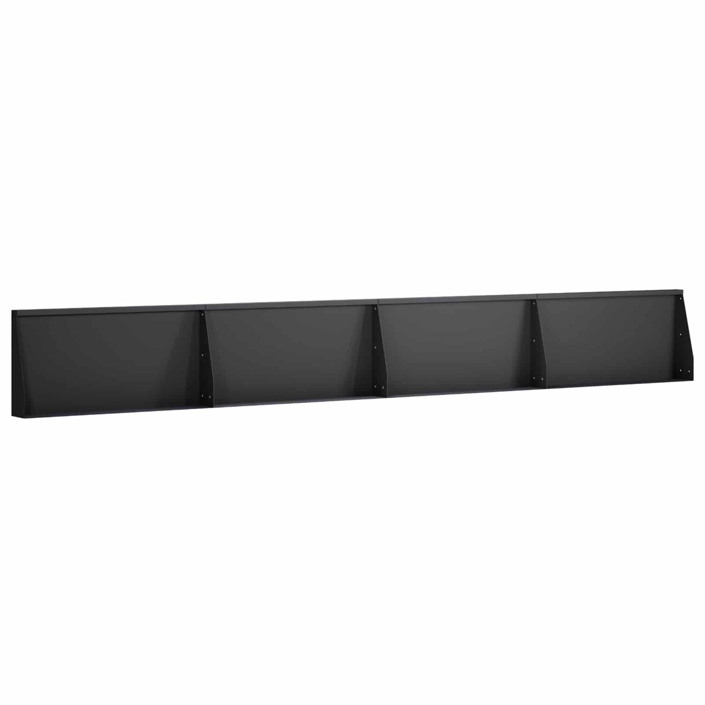vidaXL Τοίχος Στήριξης 4 τμχ. 80 x 12 x 30 εκ Ατσάλι Μαύρο