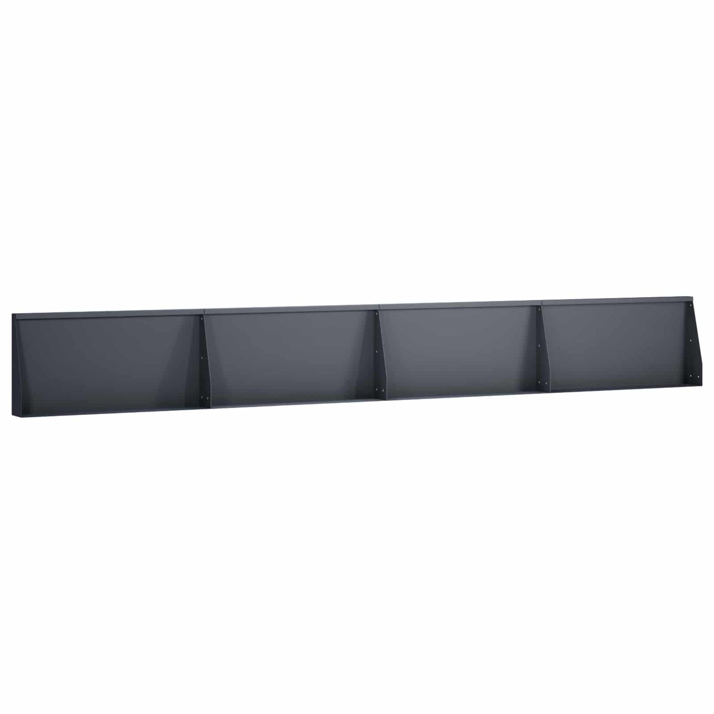 vidaXL Τοίχος Στήριξης 4 τμχ. 80 x 12 x 30 εκ Ατσάλι Ανθρακί
