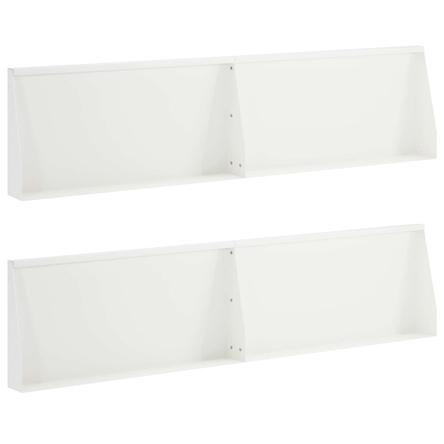 vidaXL Τοίχος Στήριξης 4 τμχ. 80 x 12 x 40 εκ. Ατσάλι Λευκό