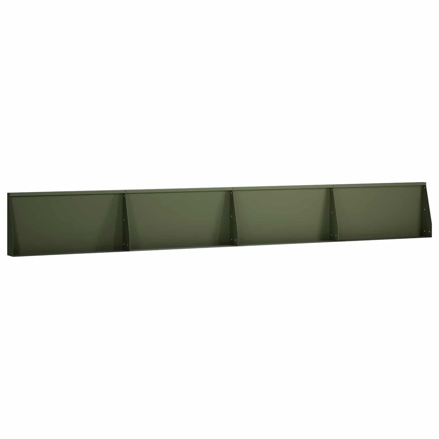 vidaXL Τοίχος Στήριξης 4 τμχ. 80 x 12 x 40 εκ. Ατσάλι Λαδί