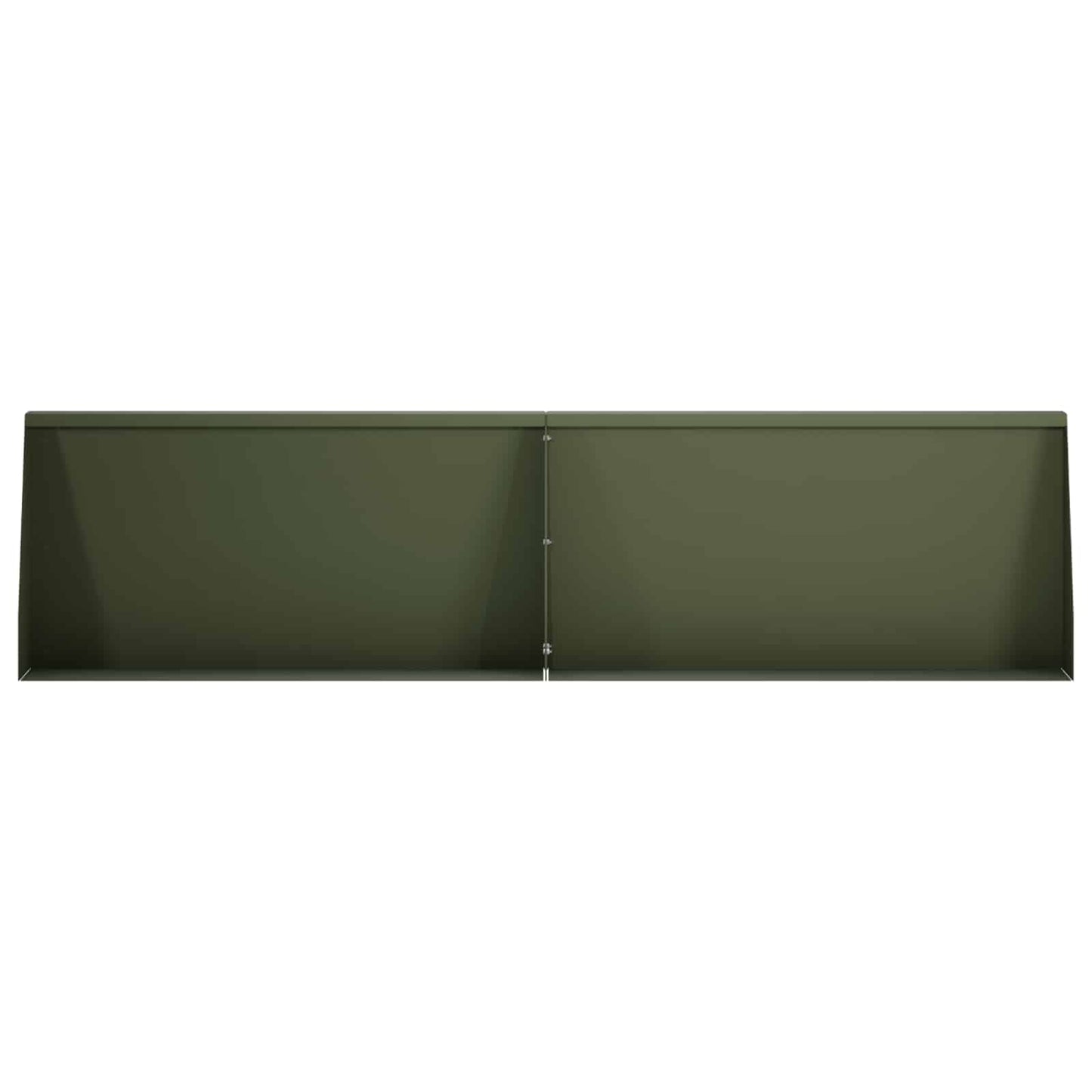 vidaXL Τοίχος Στήριξης 4 τμχ. 80 x 12 x 40 εκ. Ατσάλι Λαδί