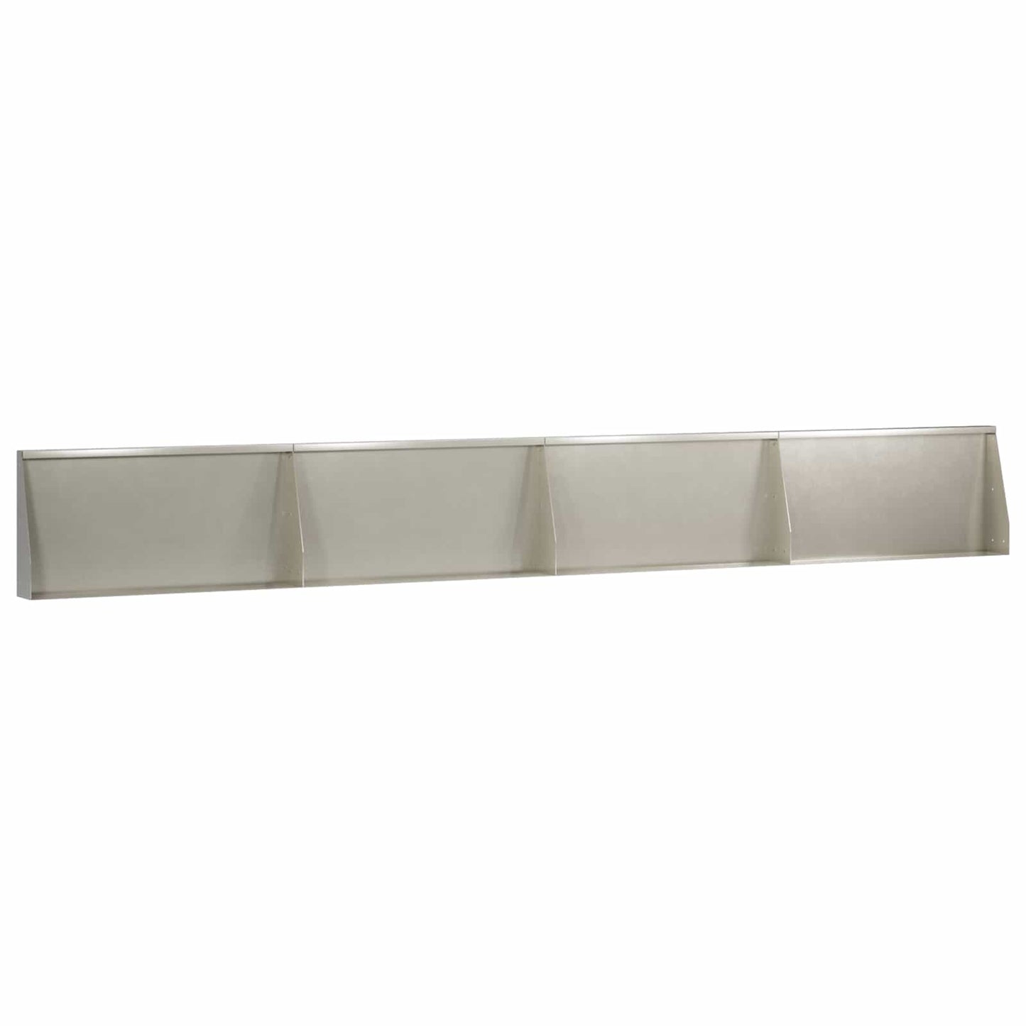 vidaXL Τοίχος Στήριξης 4 τμχ. 80 x 12 x 40 εκ. Ανοξείδωτο Ατσάλι Ασημί