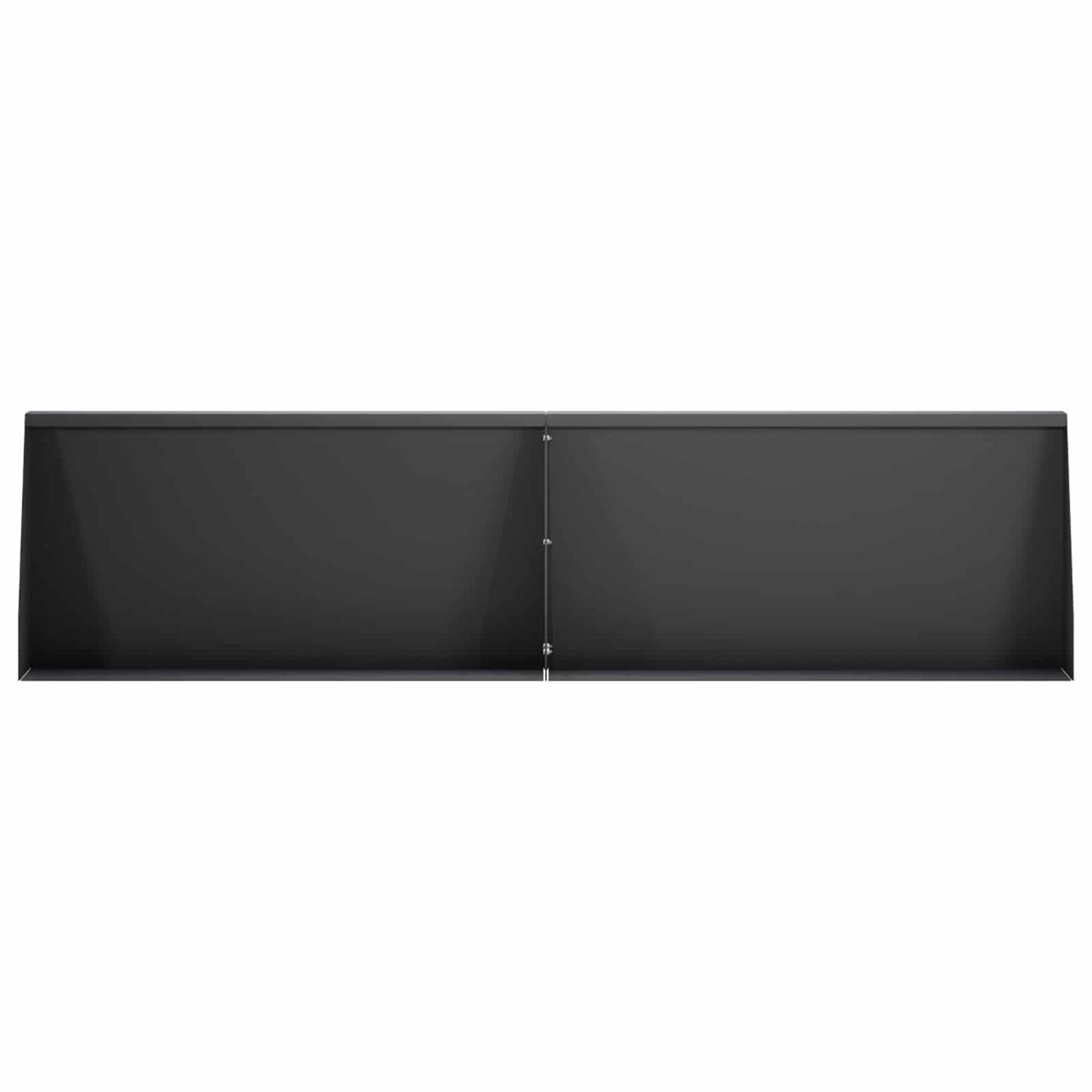 vidaXL Τοίχος Στήριξης 4 τμχ. 80 x 12 x 50 εκ. Ατσάλι Μαύρο