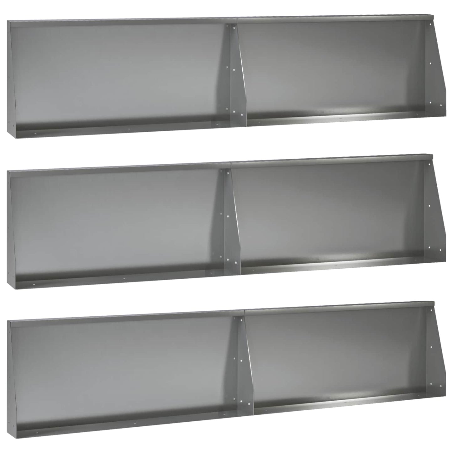 vidaXL Τοίχος Στήριξης 6 τμχ. 100 x 12 x 30 εκ Γαλβανισμένος Χάλυβας