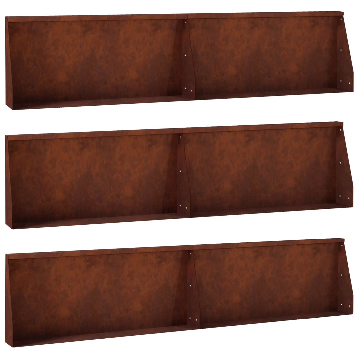 vidaXL Τοίχος Στήριξης 6 τμχ. 100 x 12 x 40 εκ Σκ rusty