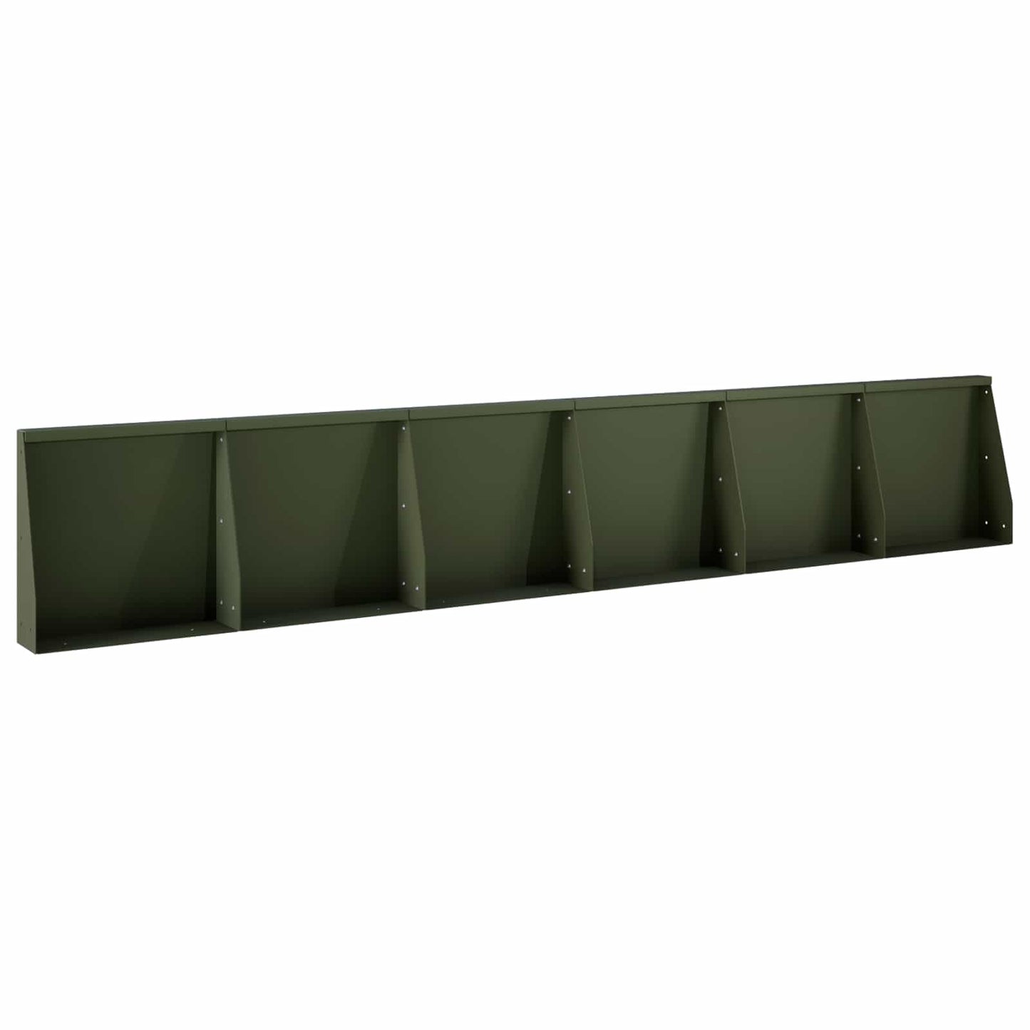 vidaXL Τοίχος Στήριξης 6 τμχ. 40 x 12 x 30 εκ. Ατσάλι Λαδί