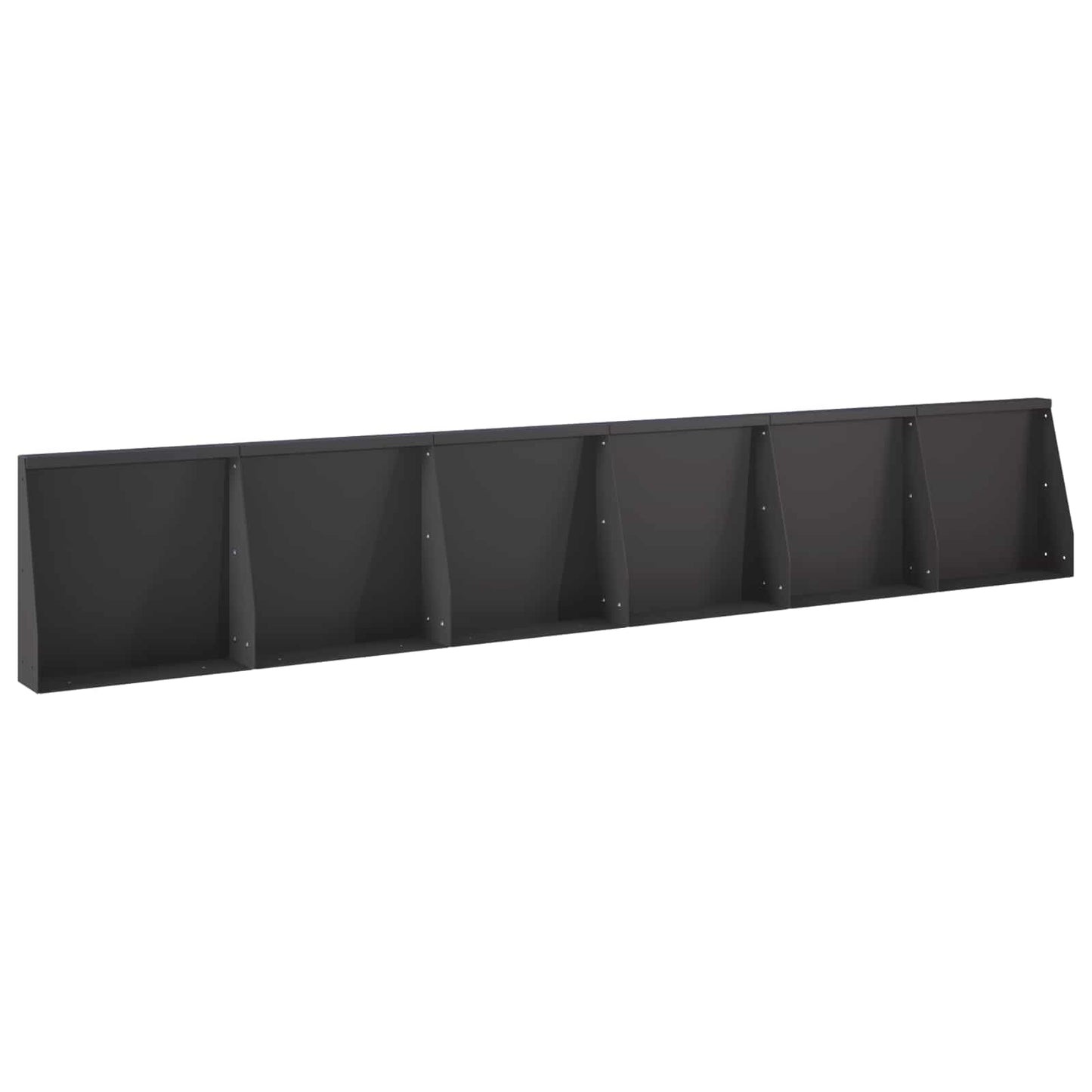 vidaXL Τοίχος Στήριξης 6 τμχ. 40 x 12 x 50 εκ. Ατσάλι Μαύρο