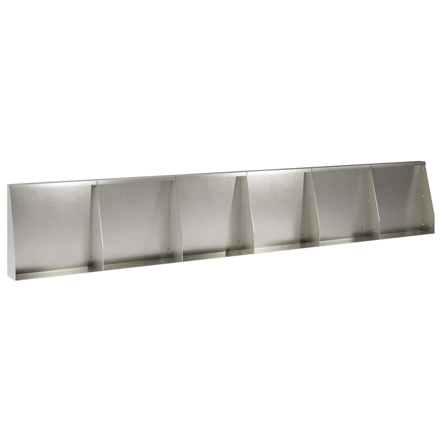 vidaXL Τοίχος Στήριξης 6 τμχ. 40 x 12 x 50 εκ. Ανοξείδωτο Ατσάλι Ασημί