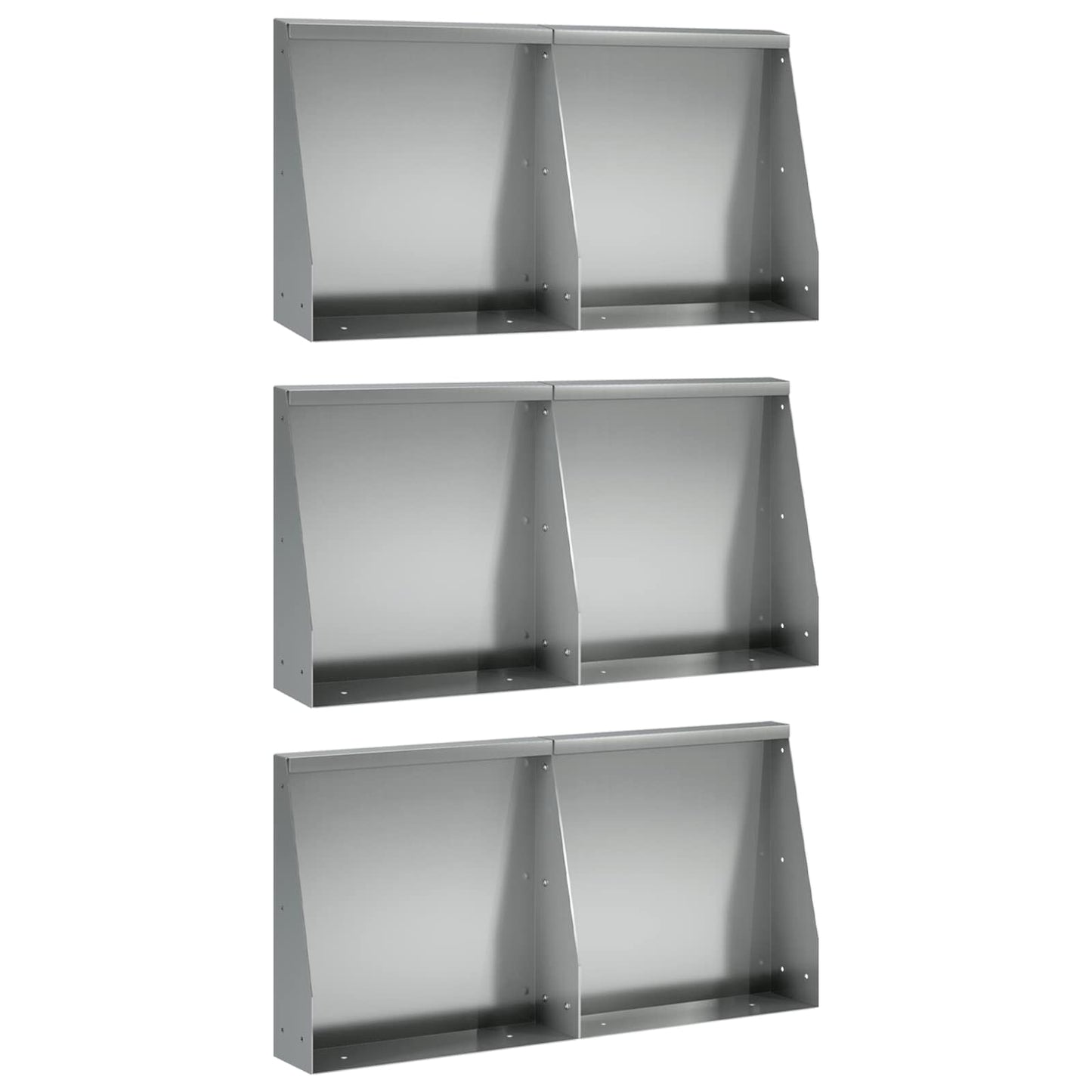 vidaXL Τοίχος Στήριξης 6 τμχ. 40 x 12 x 50 εκ. Γαλβανισμένος Χάλυβας