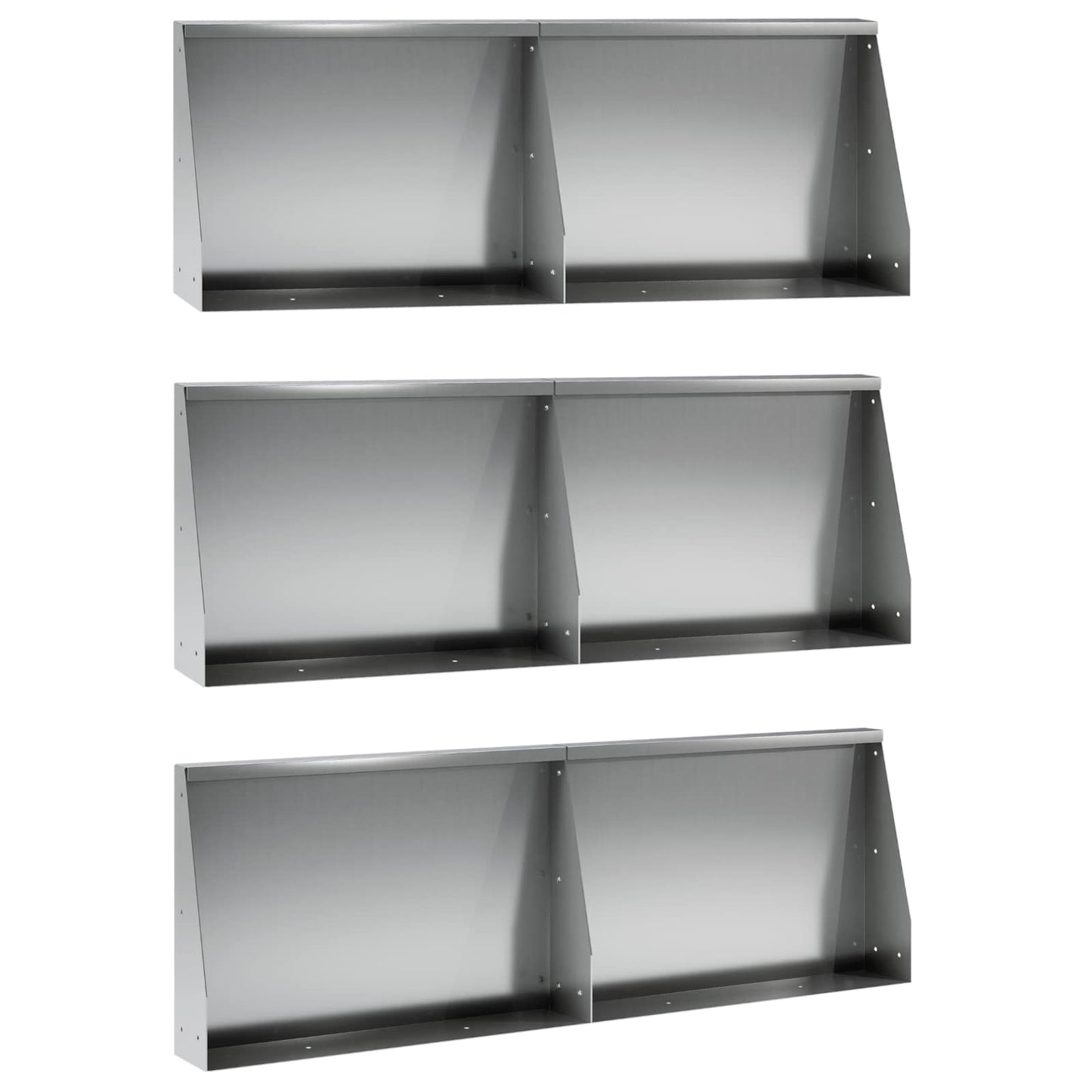 vidaXL Τοίχος Στήριξης 6 τμχ. 60 x 12 x 30 εκ Γαλβανισμένος Χάλυβας