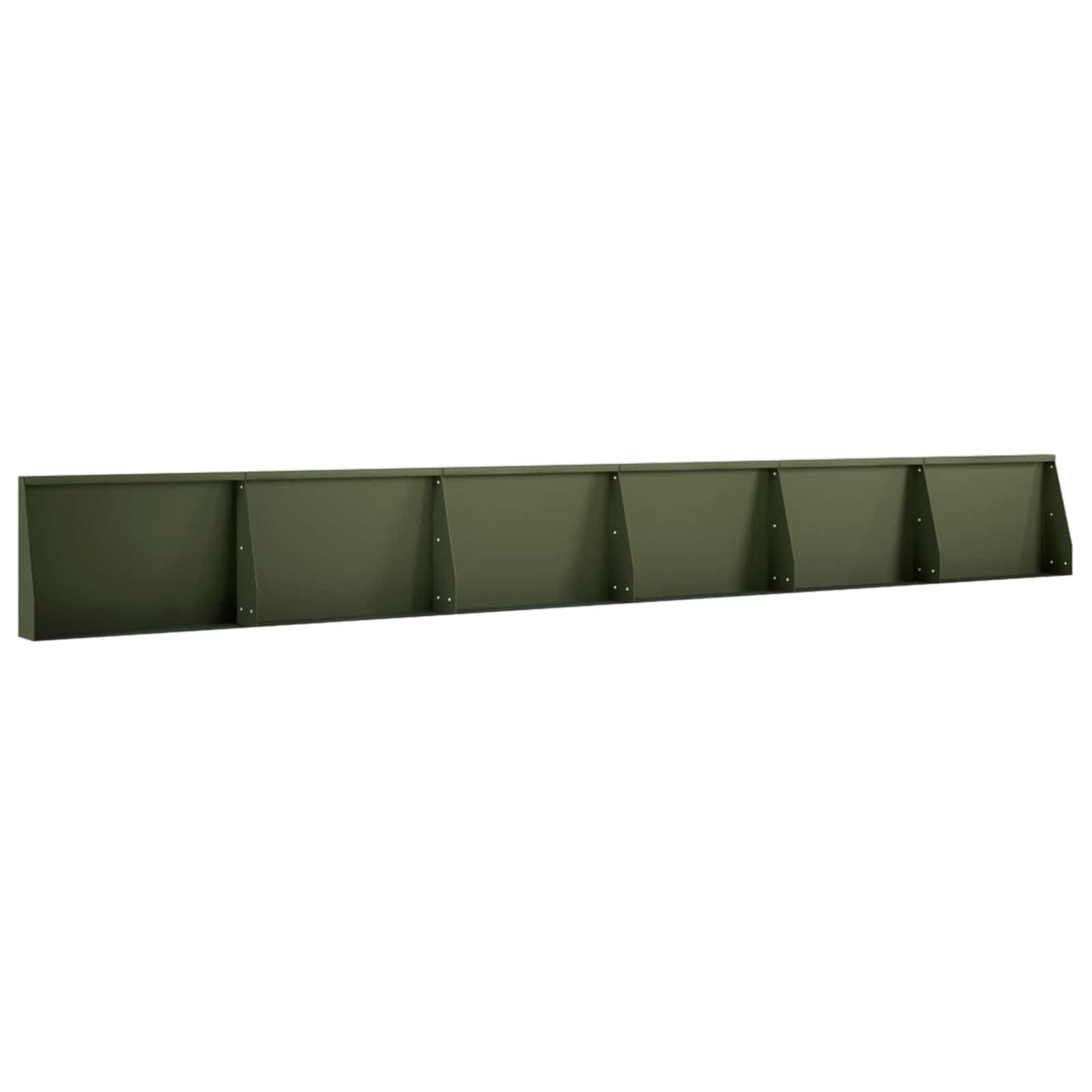 vidaXL Τοίχος Στήριξης 6 τμχ. 60 x 12 x 40 cm Ατσάλι Λαδί