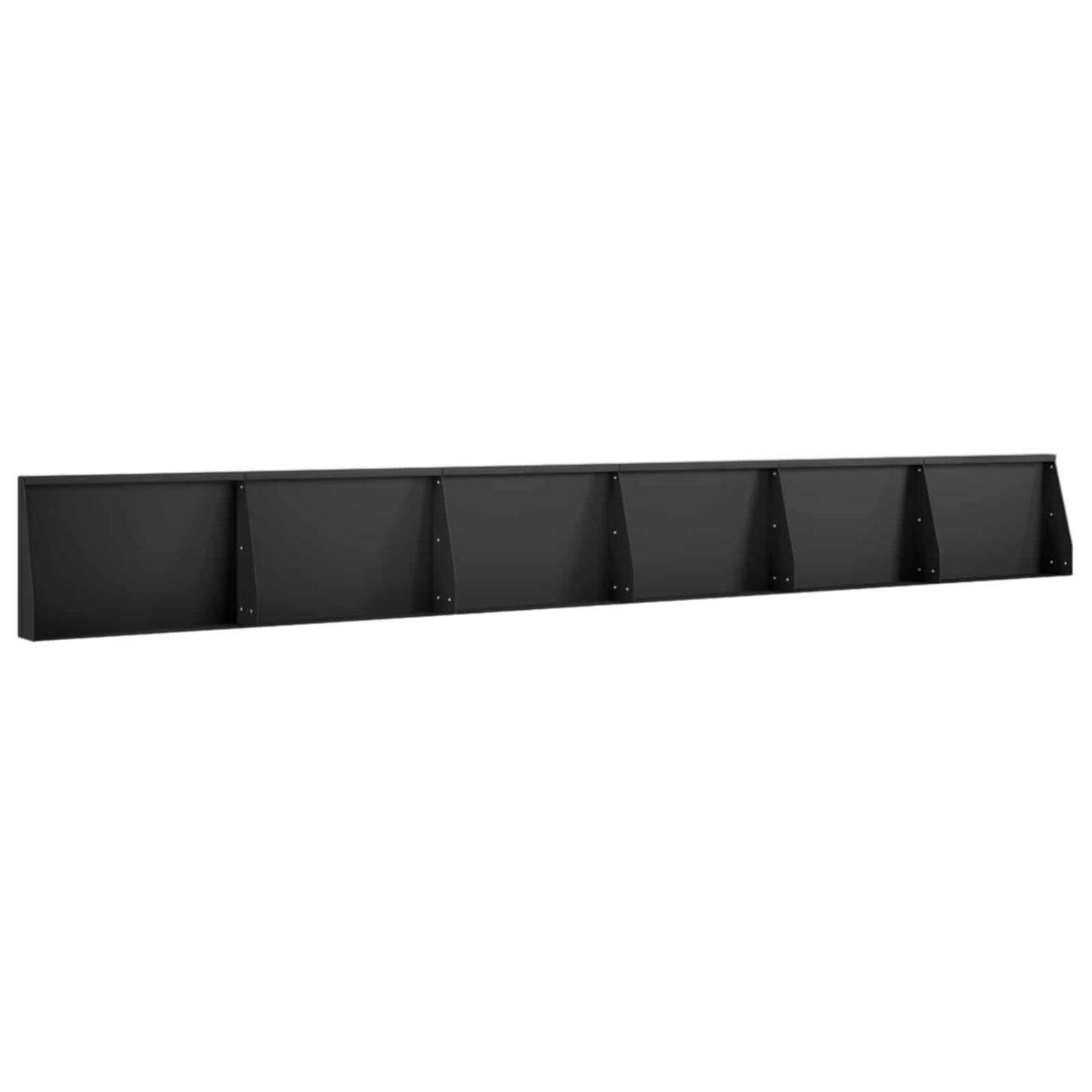 vidaXL Τοίχος Στήριξης 6 τμχ. 60 x 12 x 50 εκ. Ατσάλι Μαύρο