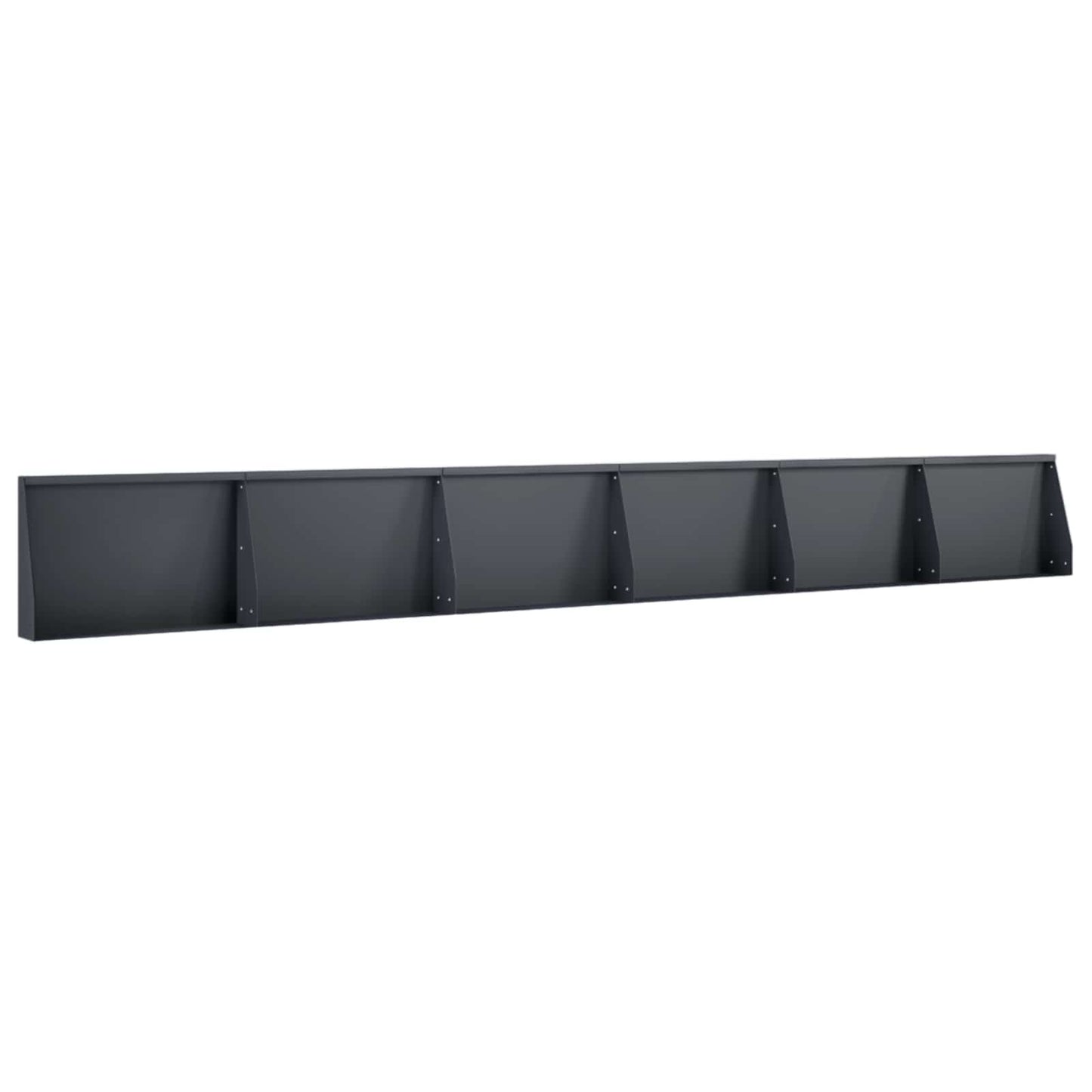 vidaXL Τοίχος Στήριξης 6 τμχ. 60 x 12 x 50 εκ. Ατσάλι Ανθρακί
