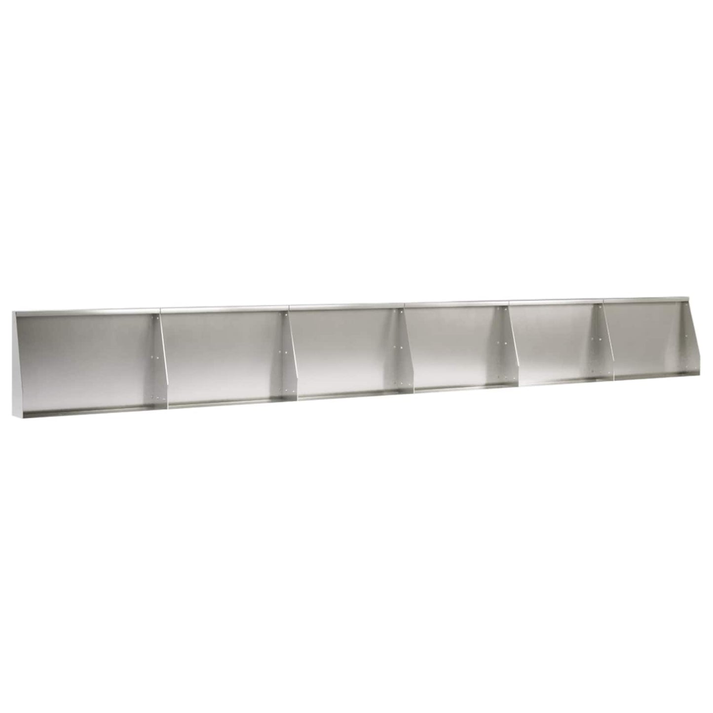 vidaXL Τοίχος Στήριξης 6 τμχ. 60 x 12 x 50 εκ. Ανοξείδωτο Ατσάλι Ασημί