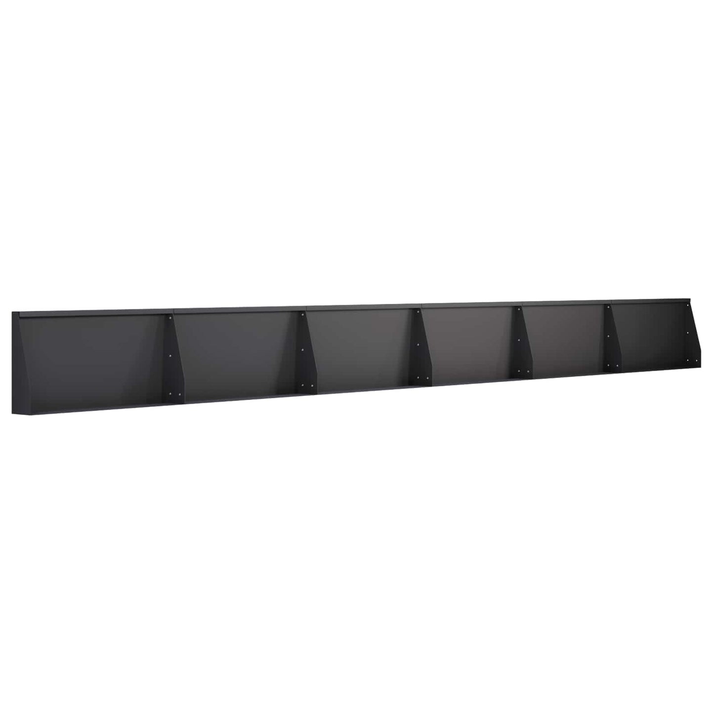 vidaXL Τοίχος Στήριξης 6 τμχ. 80 x 12 x 30 εκ Ατσάλι Μαύρο