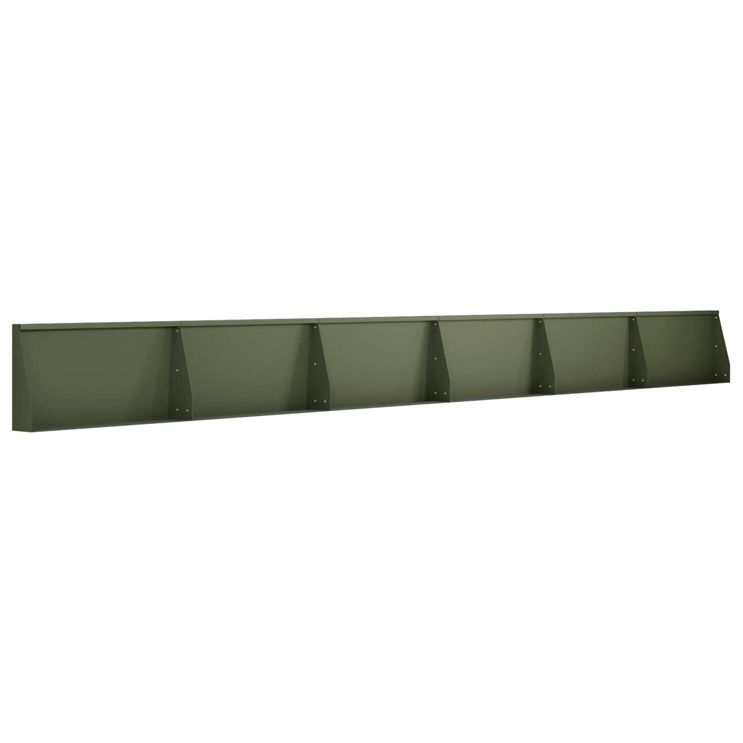 vidaXL Τοίχος Στήριξης 6 τμχ. 80 x 12 x 30 εκ Ατσάλι Λαδί