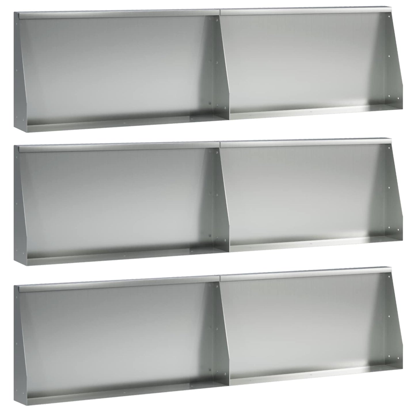vidaXL Τοίχος Στήριξης 6 τμχ. 80 x 12 x 40 εκ. Γαλβανισμένος Χάλυβας