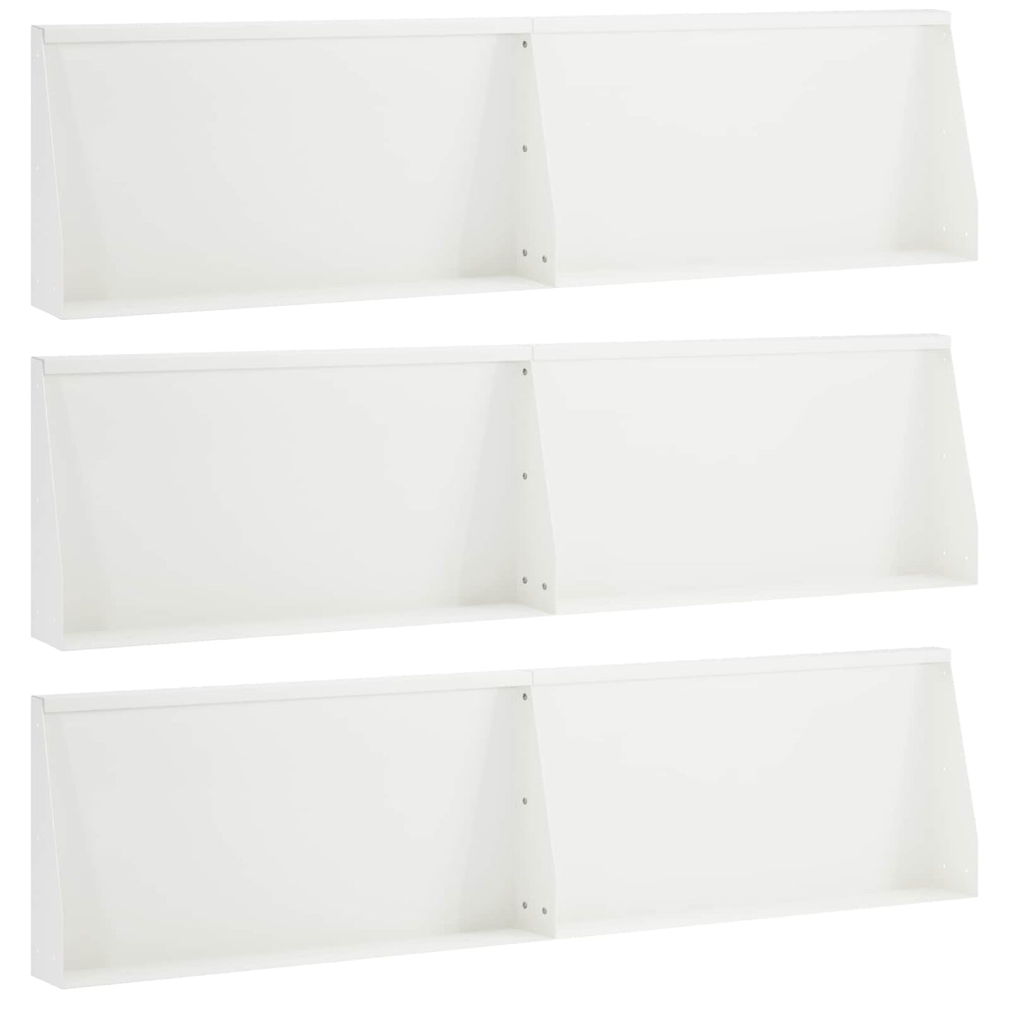vidaXL Τοίχος Στήριξης 6 τμχ. 80 x 12 x 50 εκ. Ατσάλι Λευκό
