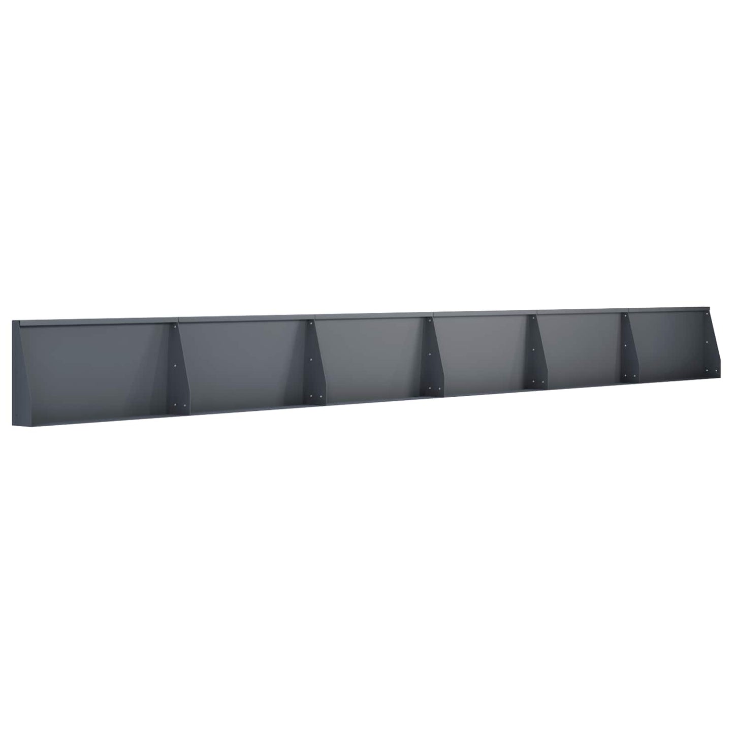 vidaXL Τοίχος Στήριξης 6 τμχ. 80 x 12 x 50 εκ. Ατσάλι Ανθρακί