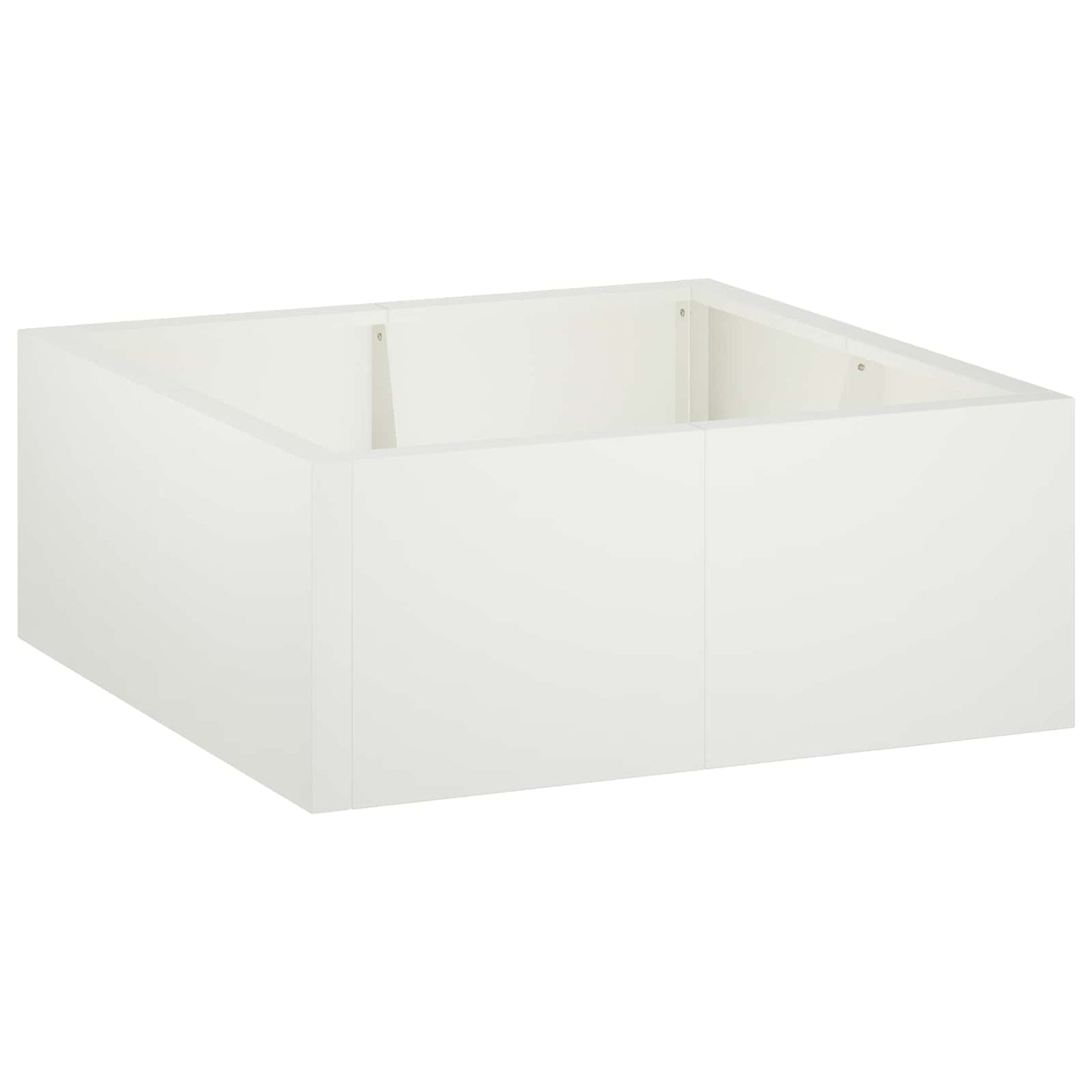vidaXL Τοίχος Στήριξης 4 τμχ. 100 x 100 x 40 cm Ατσάλι Λευκό
