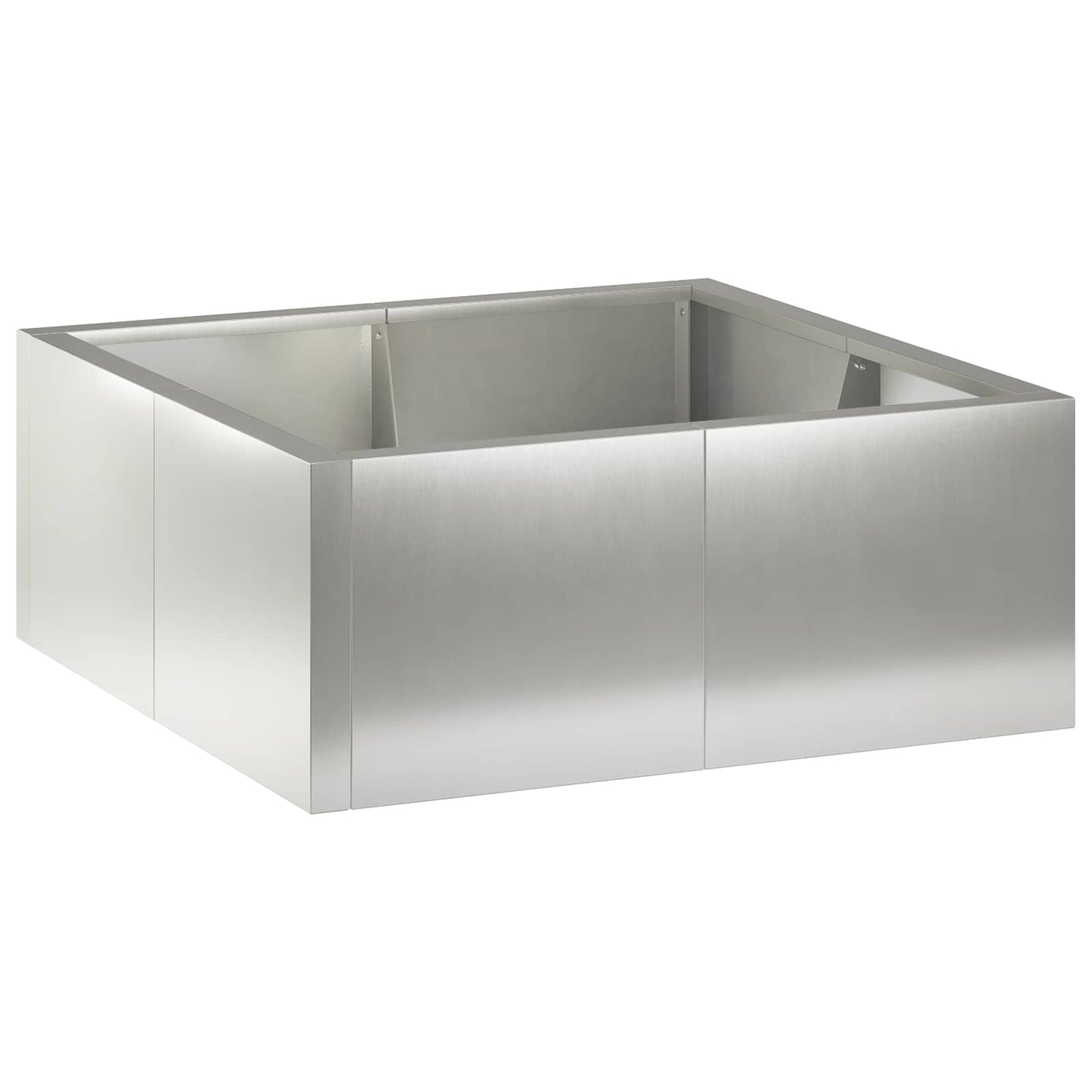 vidaXL Τοίχος Στήριξης 4 τμχ. 100 x 100 x 40 cm Ανοξείδωτο Ατσάλι