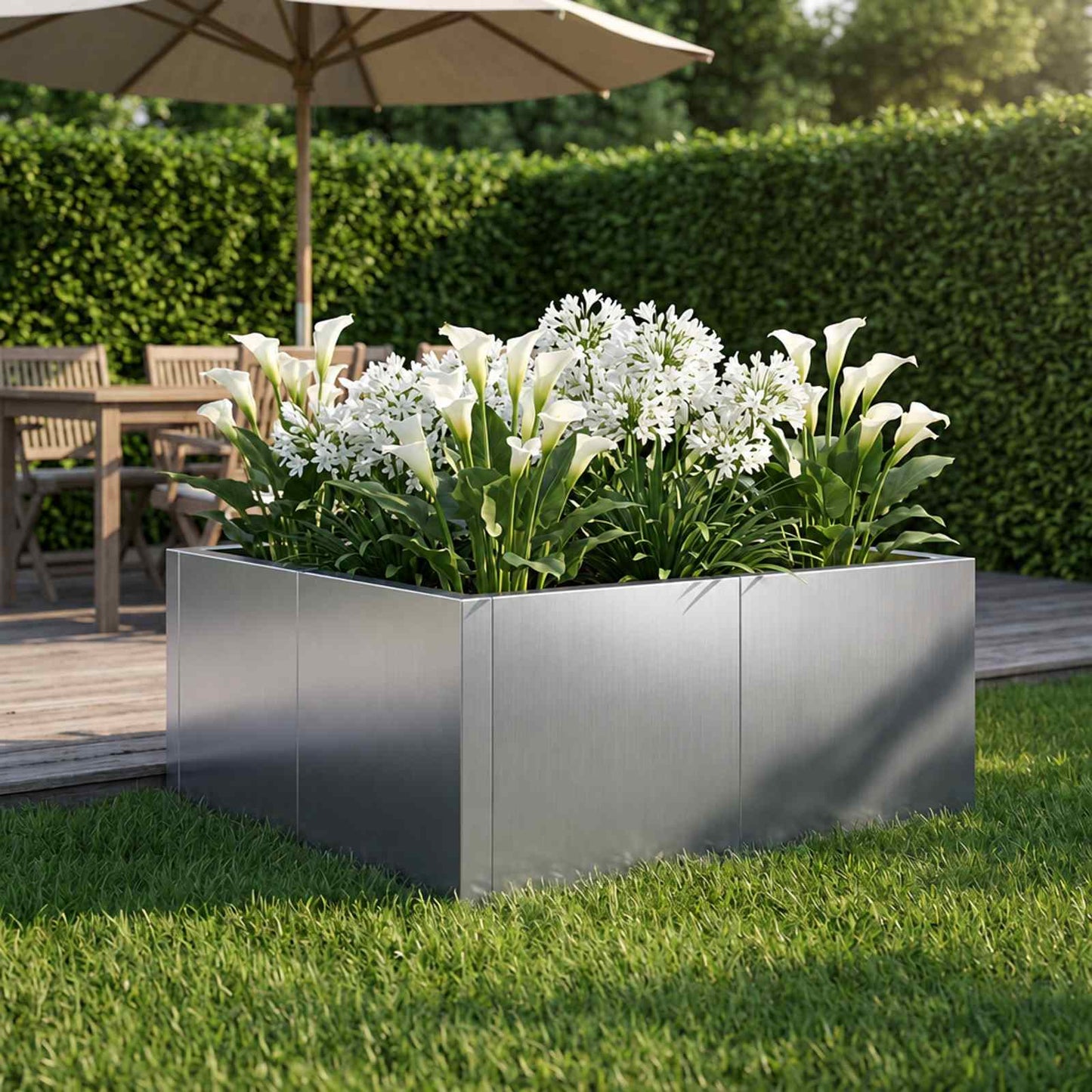 vidaXL Τοίχος Στήριξης 4 τμχ. 100 x 100 x 30 cm Γαλβανισμένος Χάλυβας