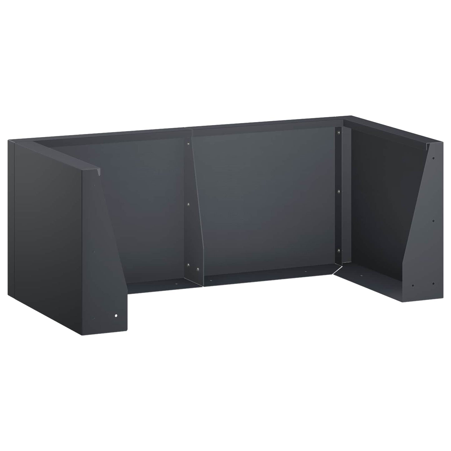 vidaXL Τοίχος Στήριξης 4 τμχ. 100 x 100 x 50 cm Ατσάλι Ανθρακί