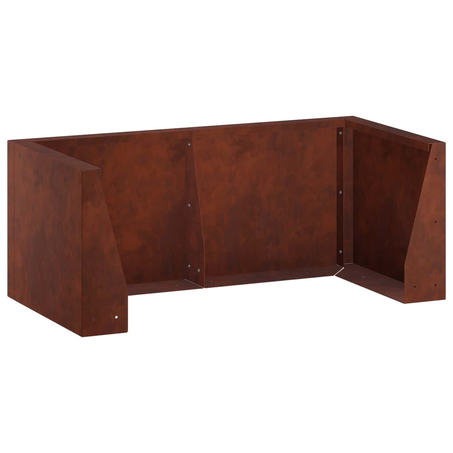 vidaXL Τοίχος Στήριξης 4 τμχ. 100 x 100 x 50 cm Σκ rusty