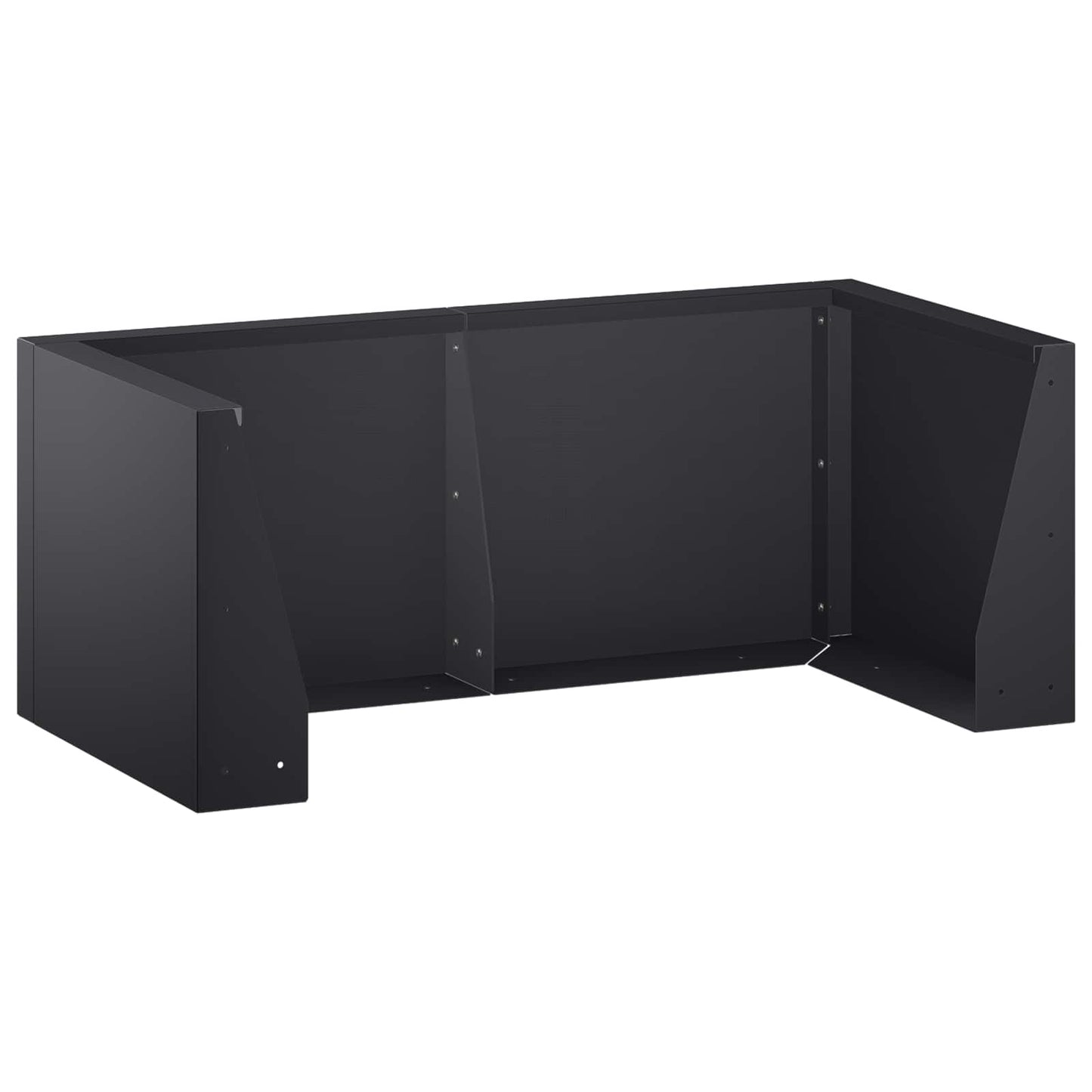 vidaXL Τοίχος Στήριξης 8 τμχ. 300 x 100 x 30 εκ. Ατσάλι Μαύρο