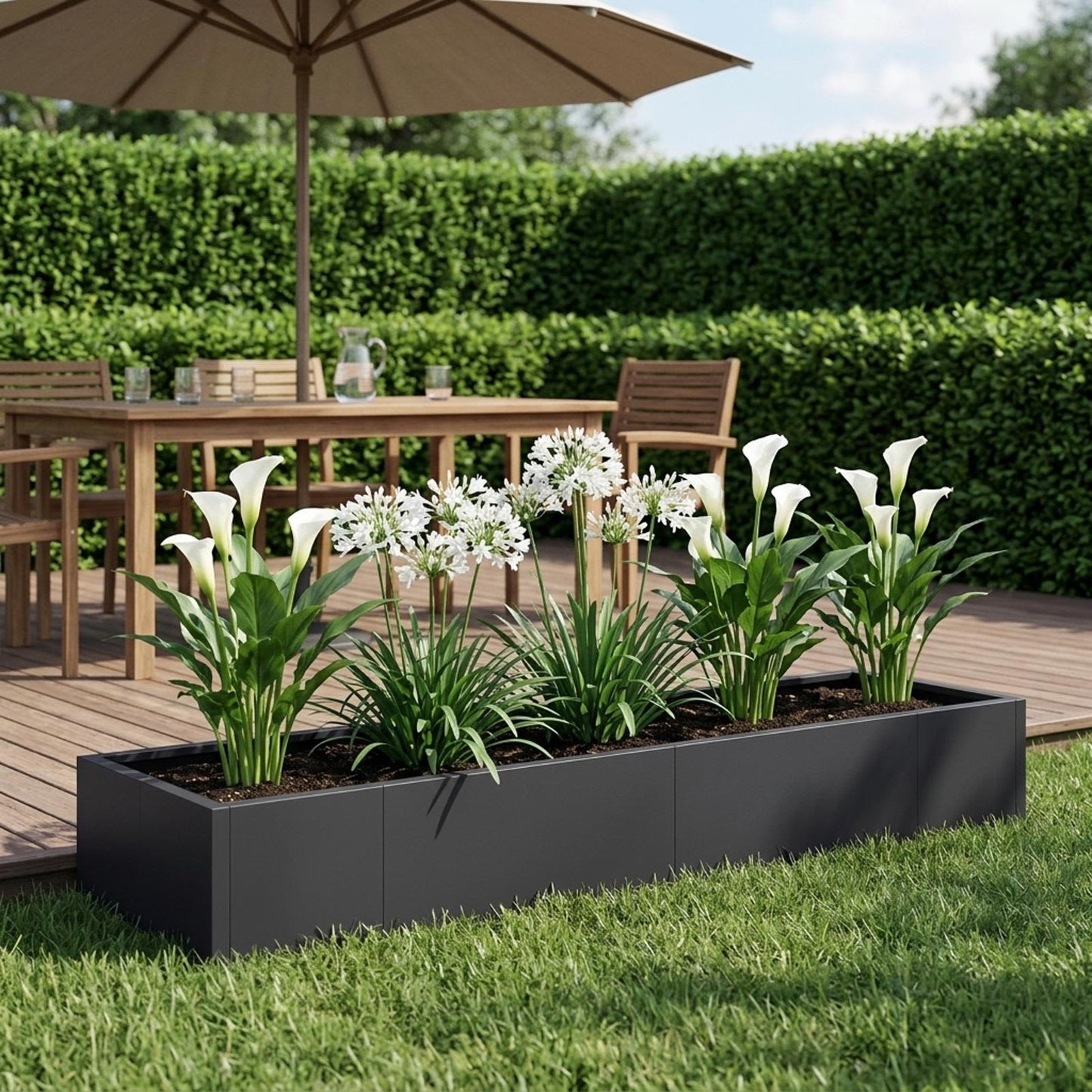 vidaXL Τοίχος Στήριξης 8 τμχ. 300 x 100 x 50 cm Ατσάλι Μαύρο