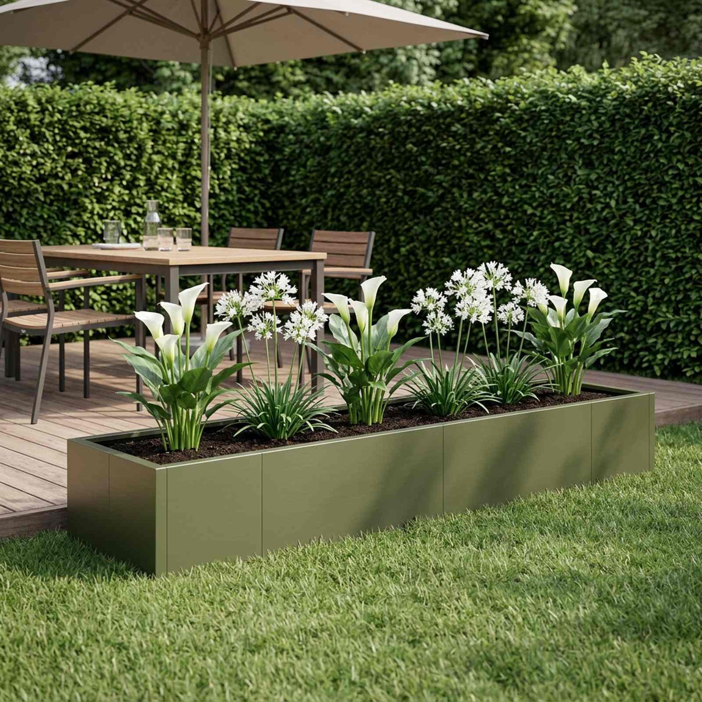 vidaXL Τοίχος Στήριξης 8 τμχ. 300 x 100 x 30 εκ. Ατσάλι Λαδί